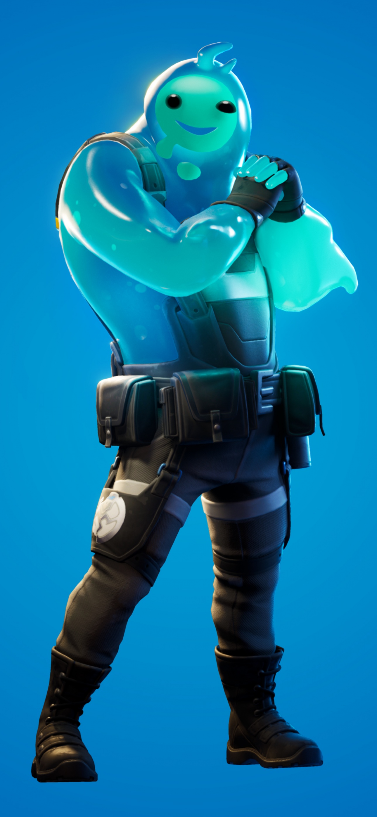 Rippley Wallpaper 4K, Fortnite, Blue