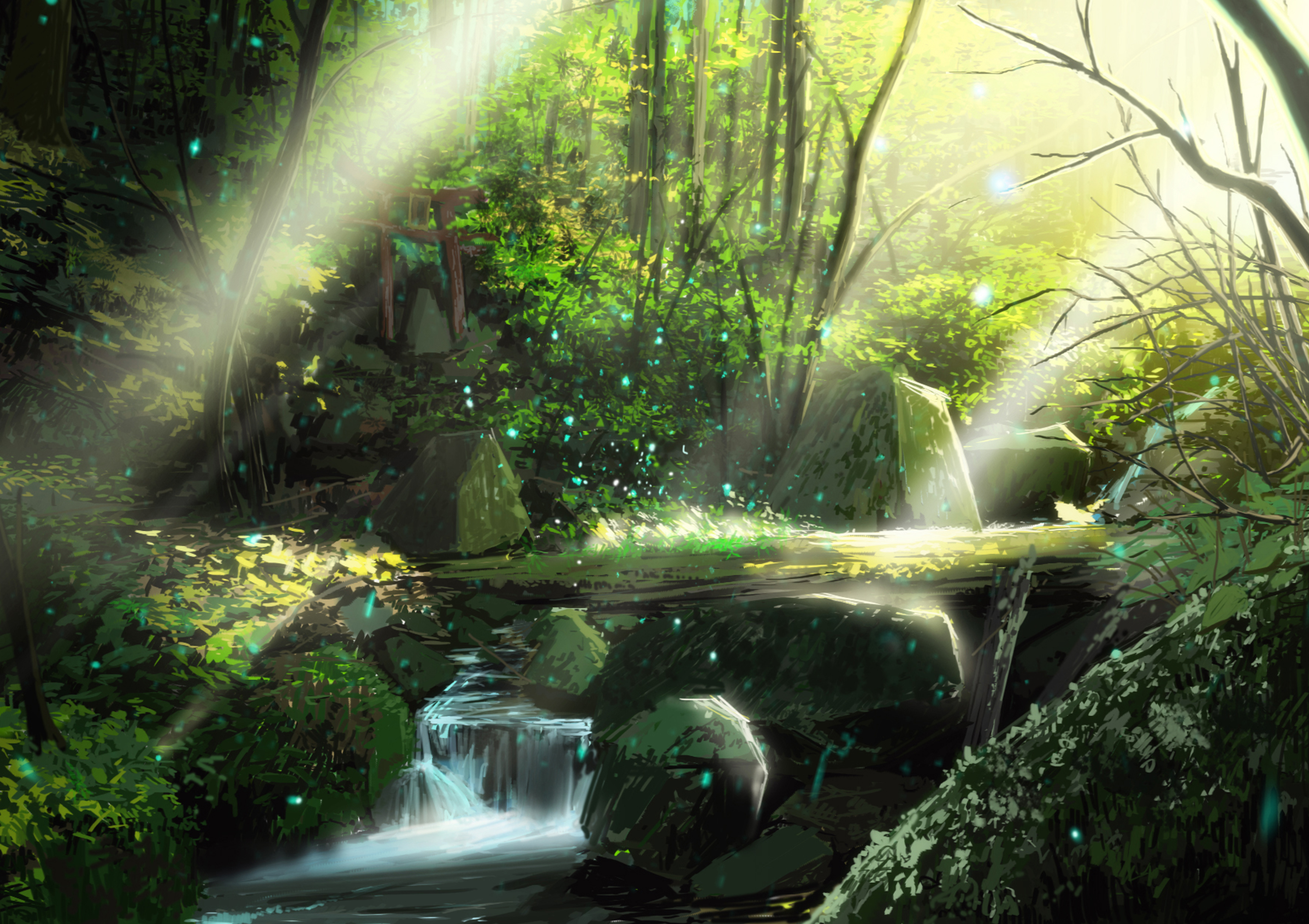 HD desktop wallpaper: Anime, Forest