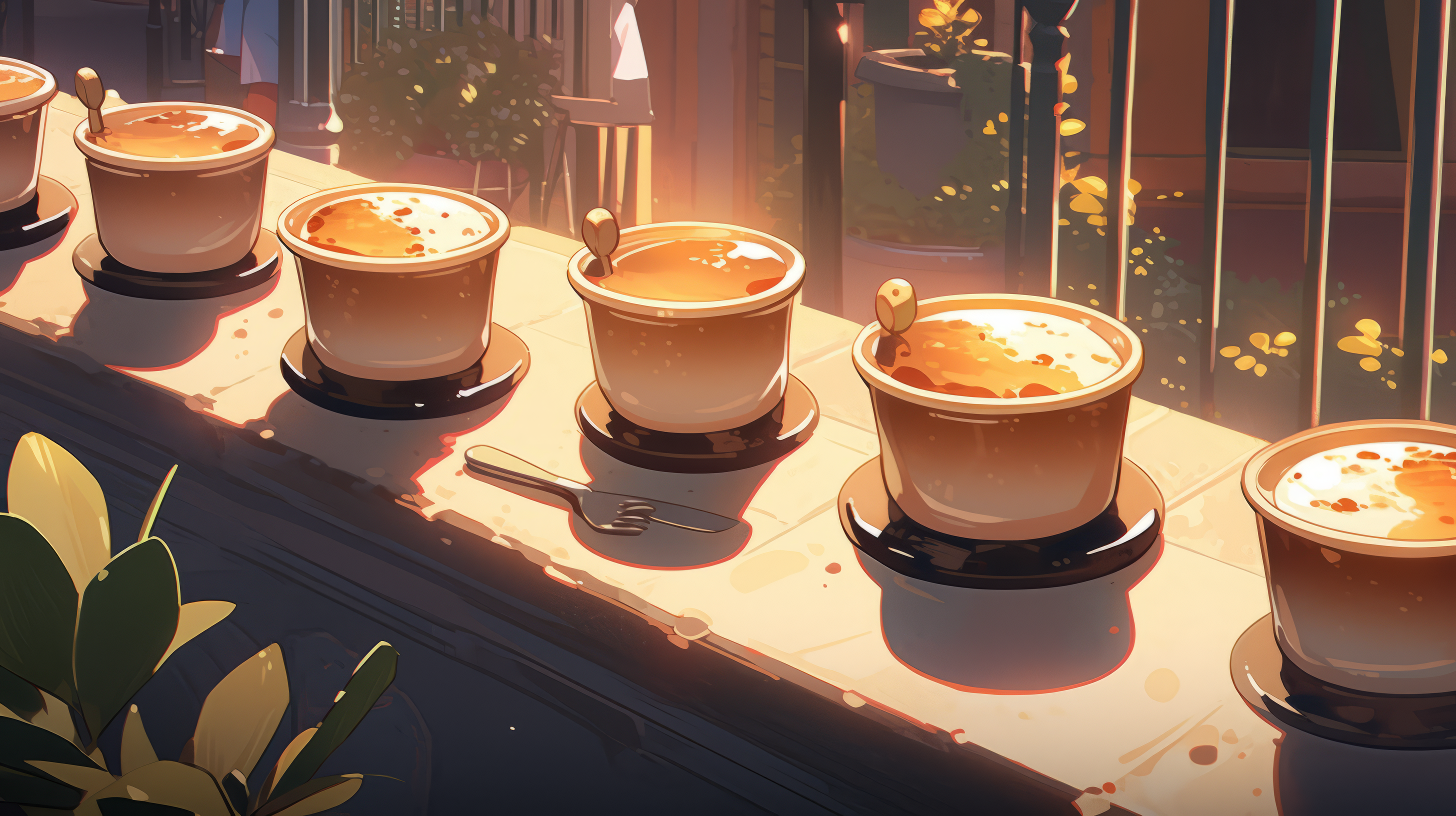 Creme Brulee Delight Dessert Wallpaper