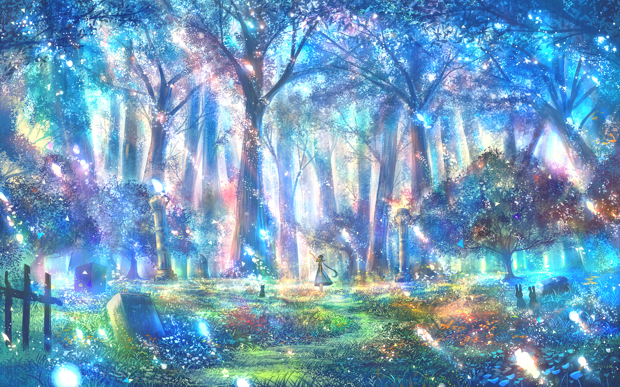 HD desktop wallpaper: Anime, Forest