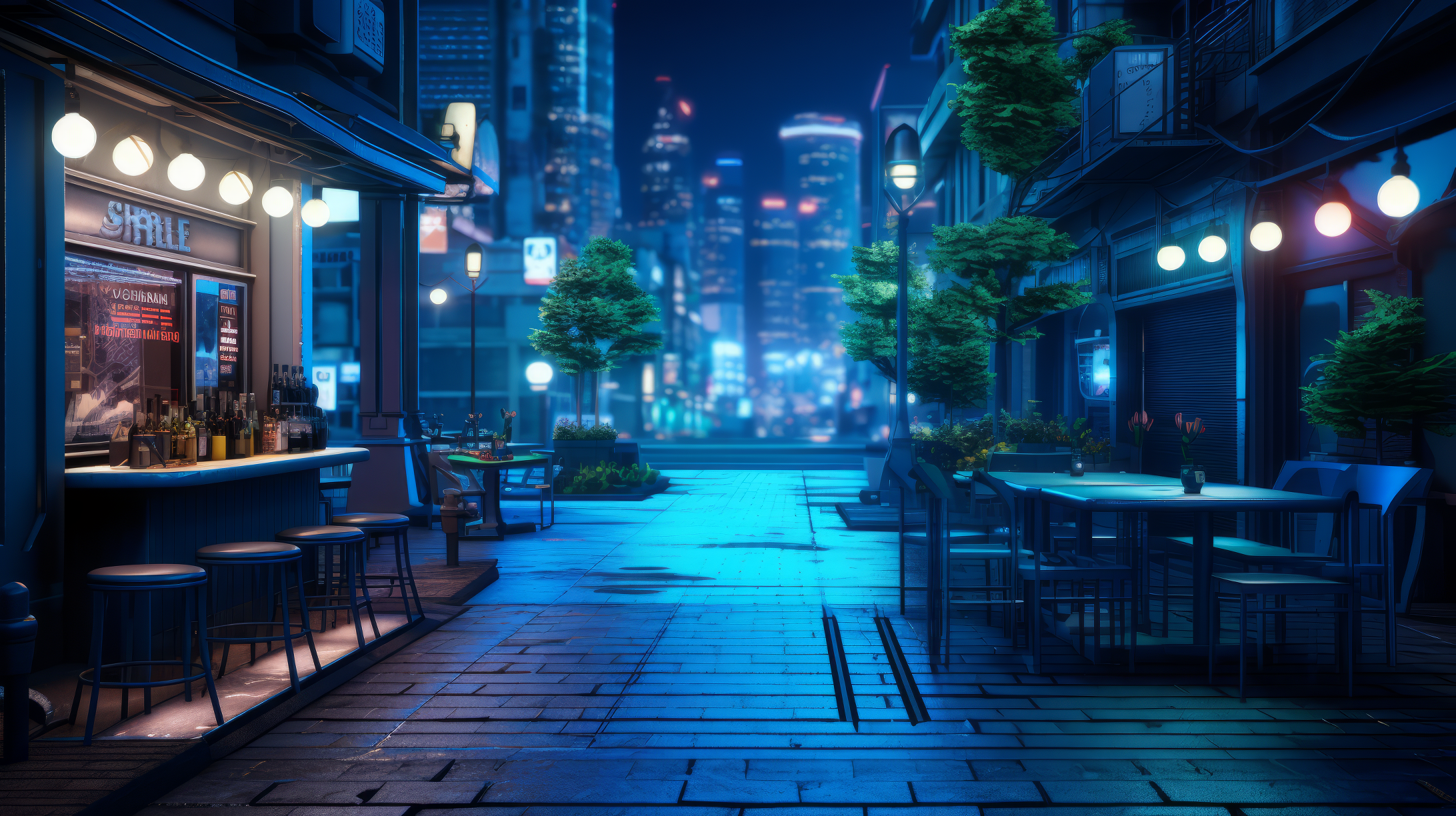 Urban Lofi Nightscape HD Wallpaper