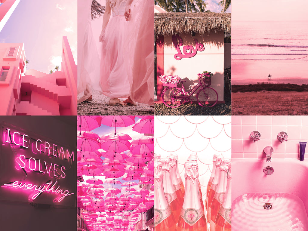 Piece Hot Pink Wall Boujee Aesthetic