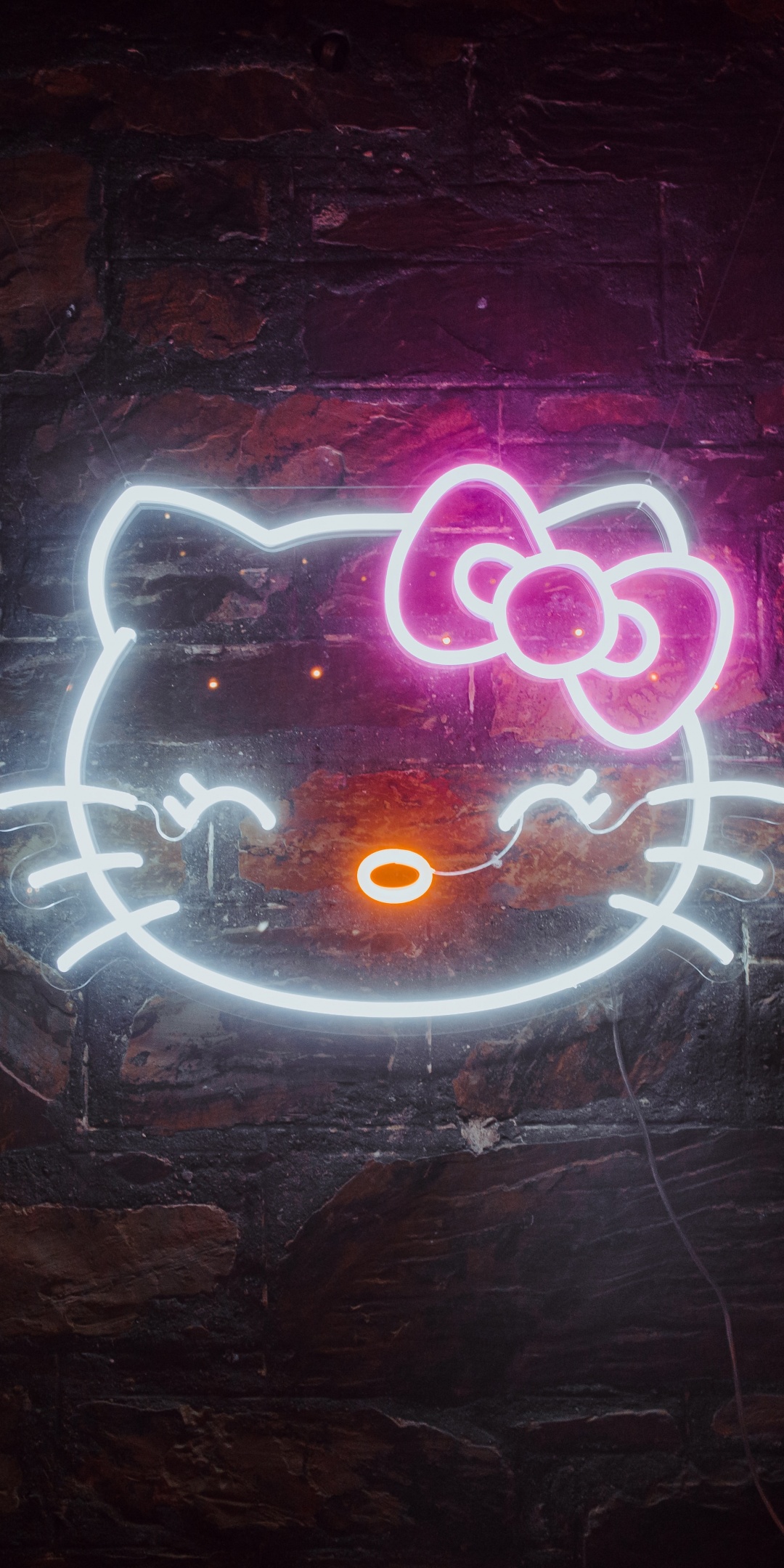 Hello Kitty Wallpaper 4K, Neon sign