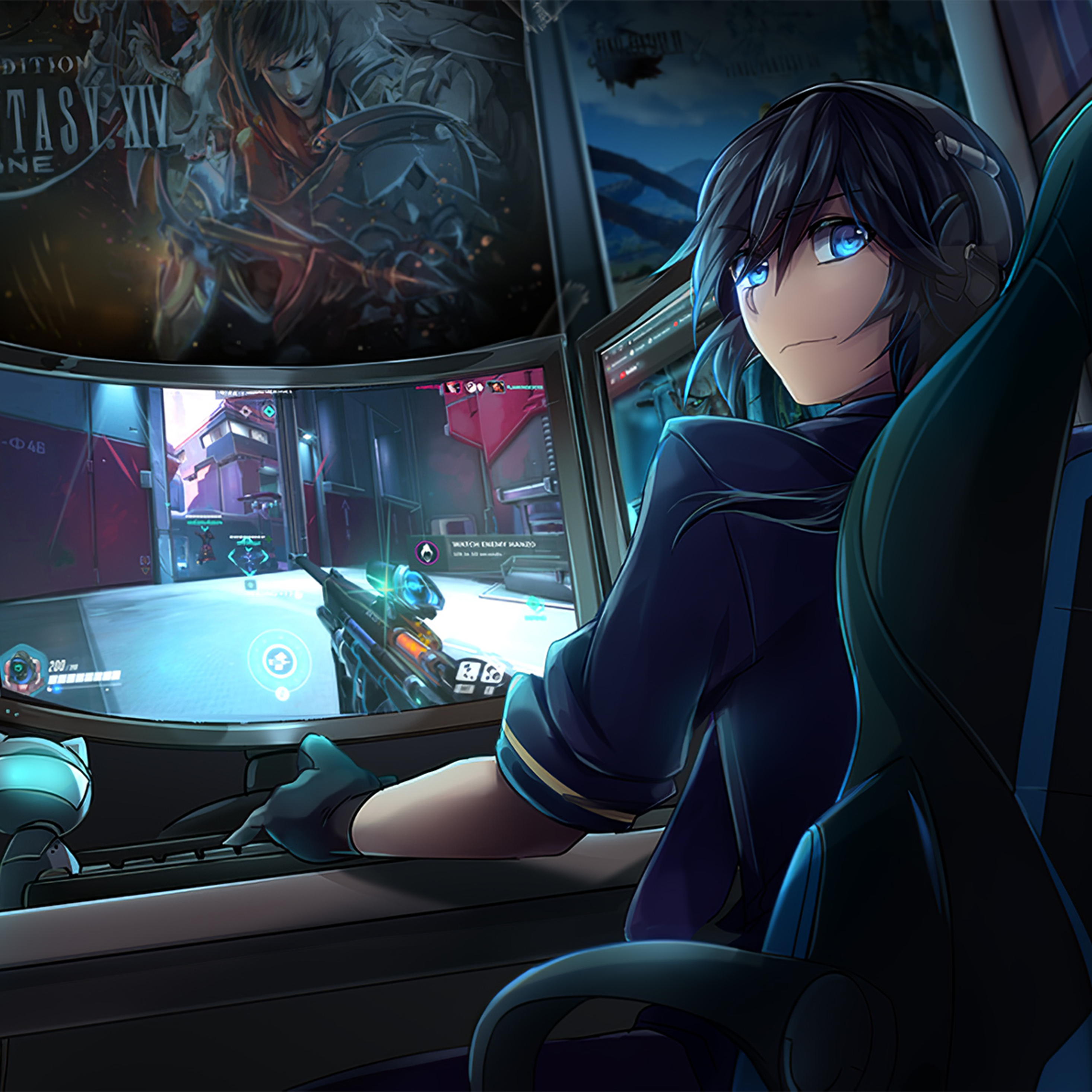 Anime Gaming Boy iPad Pro