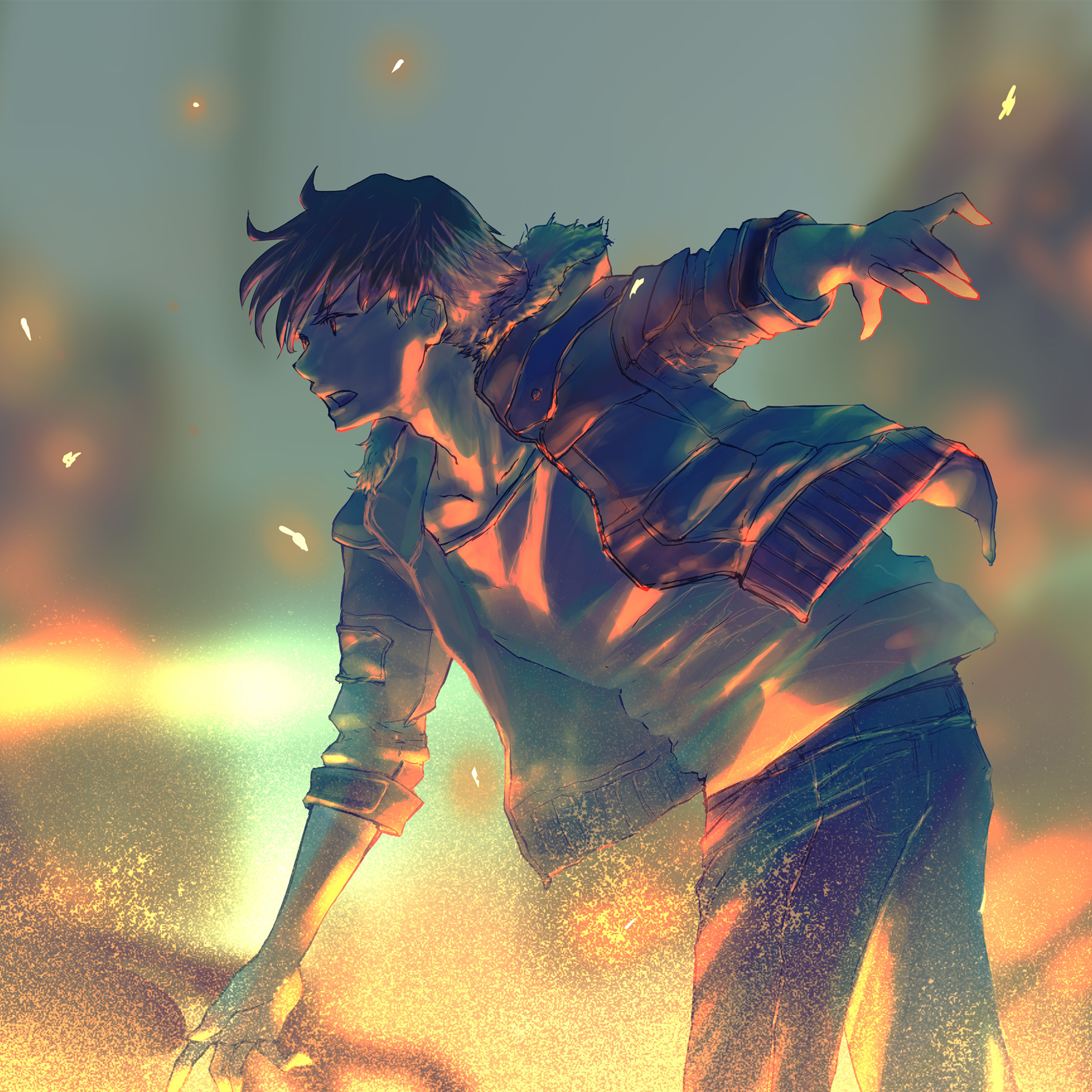 Boy Anime Artwork iPad Pro