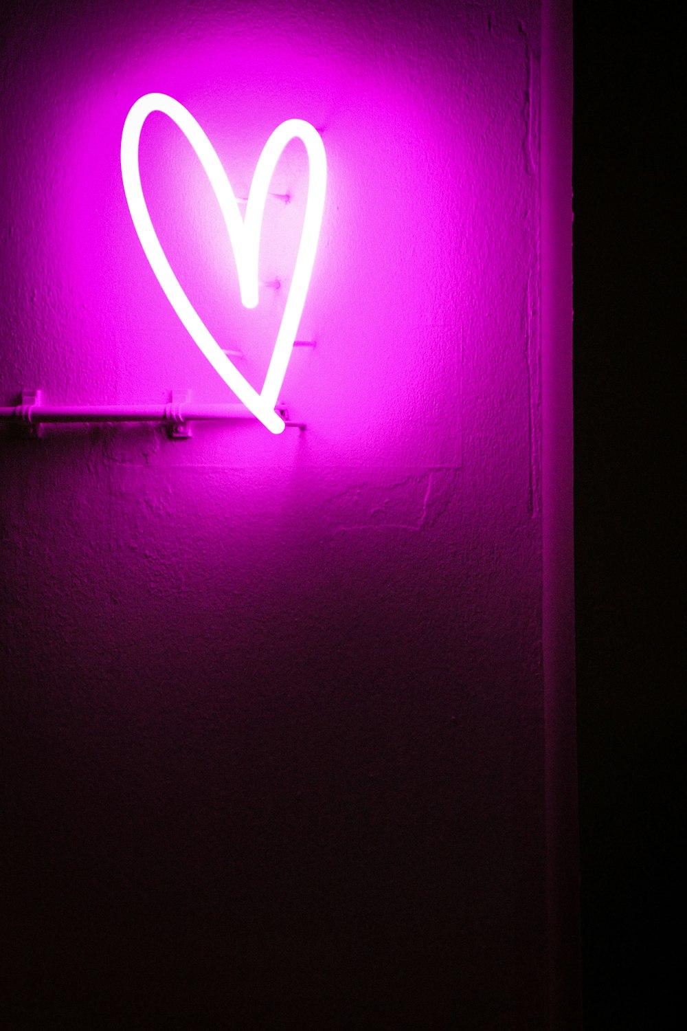 Purple LED heart sign photo
