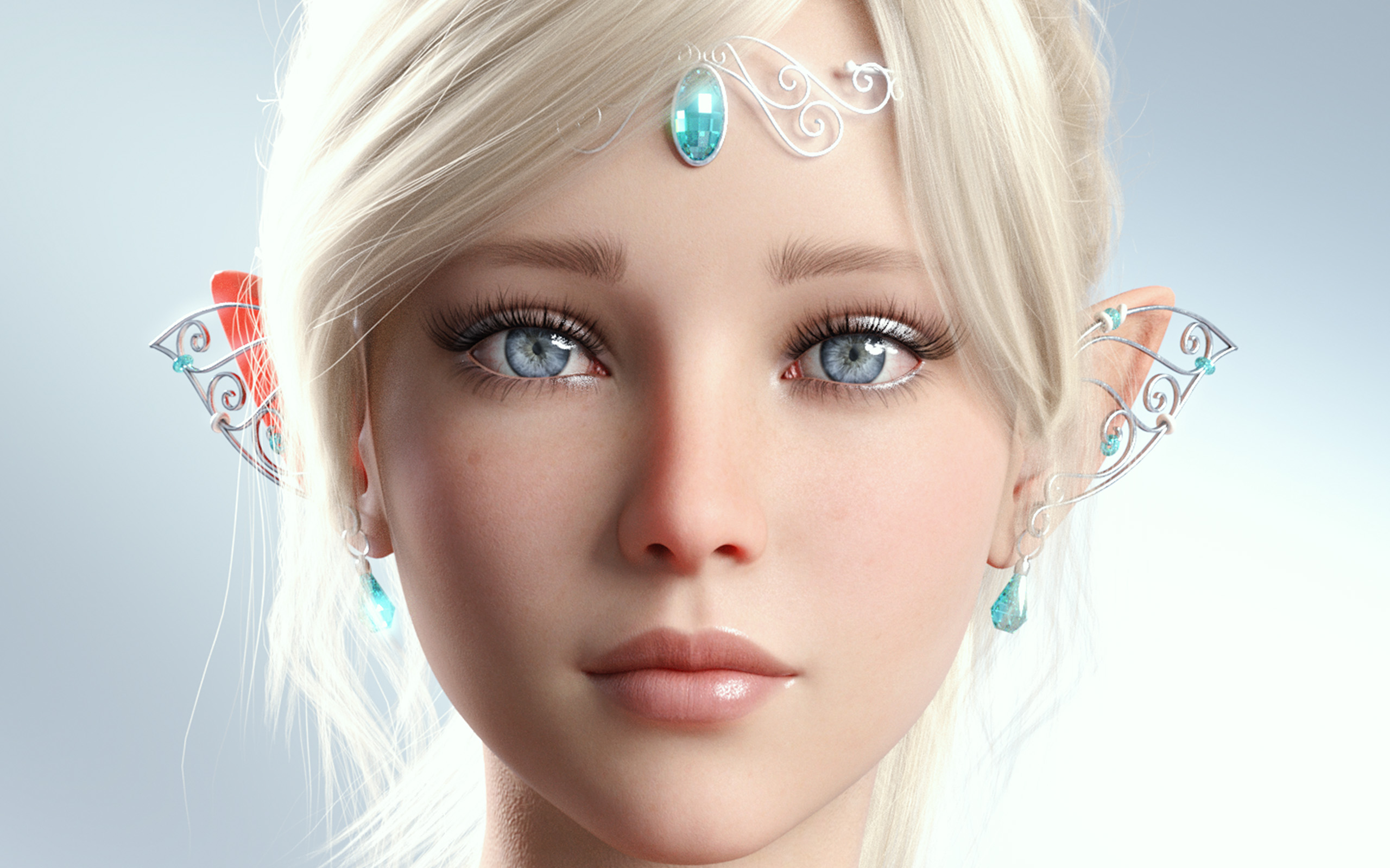 Art Face Elf Girl White