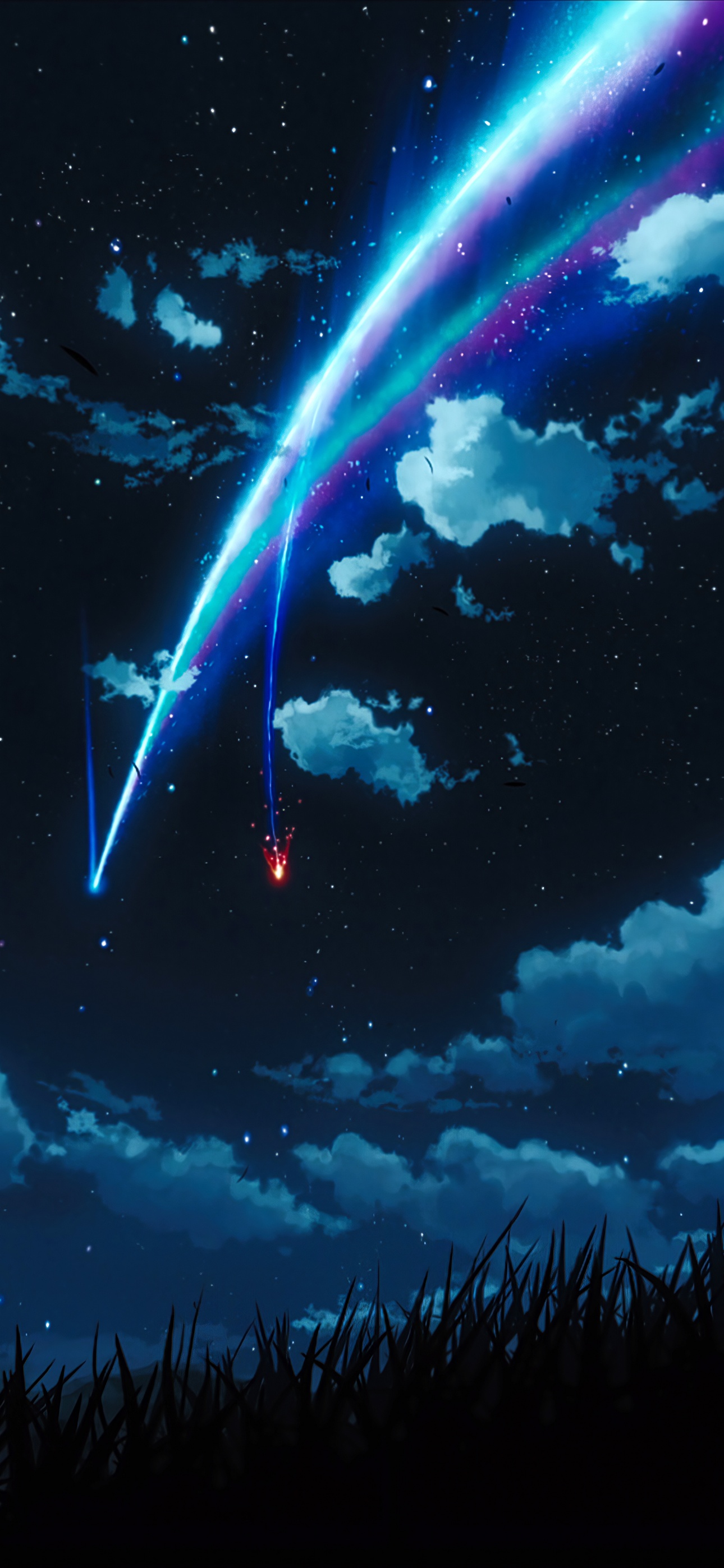 Your Name Wallpaper 4K, Shooting stars