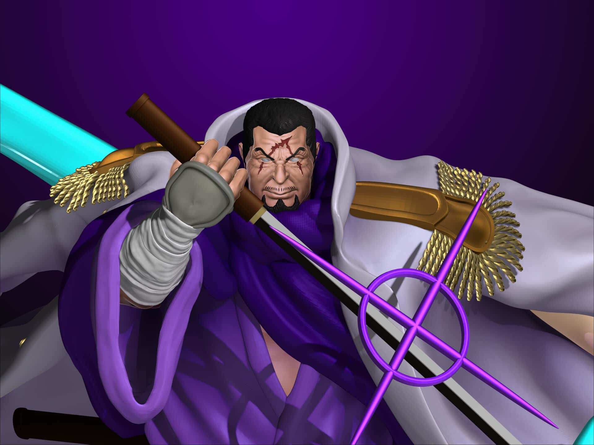 Admiral Issho Fujitora sharpening