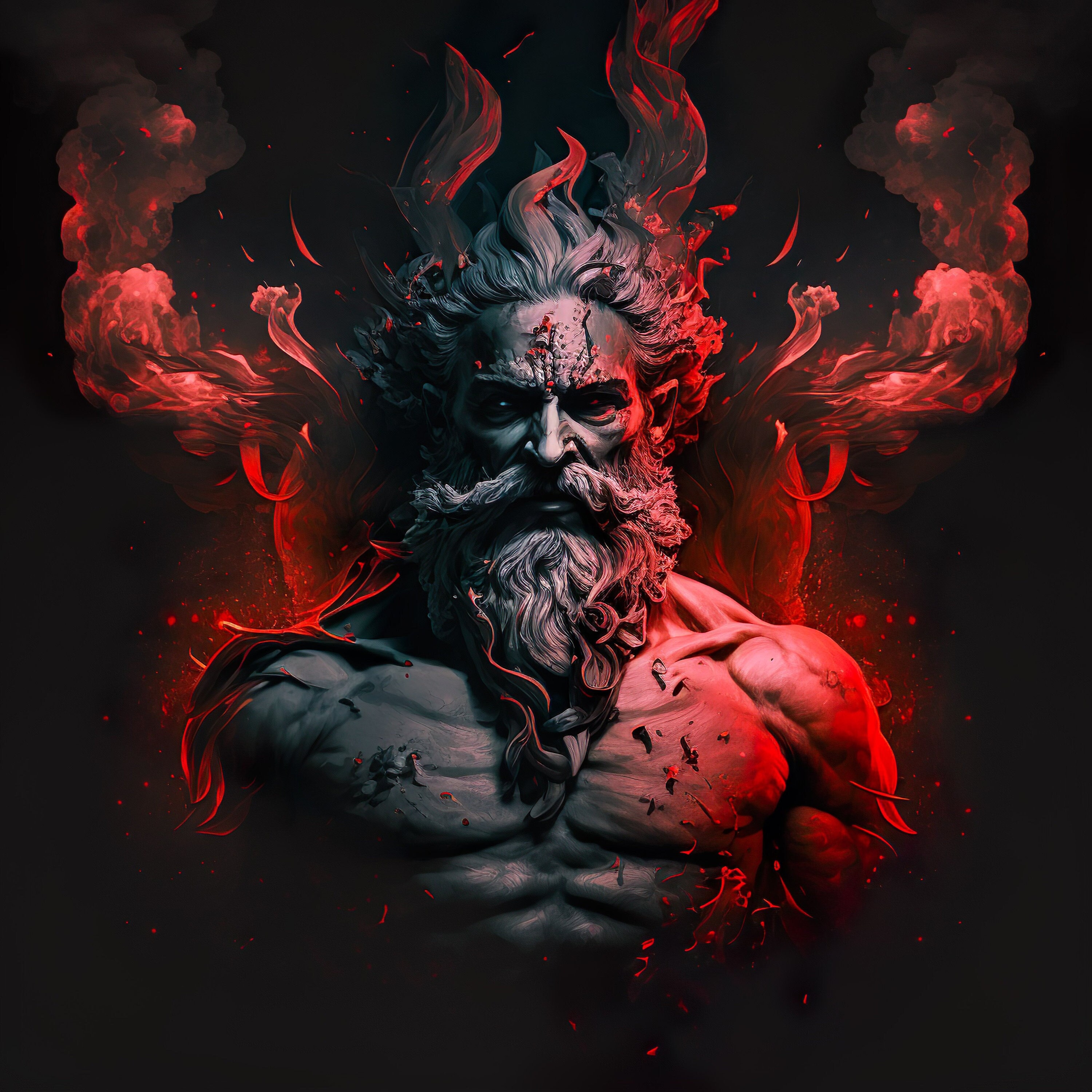 Greek God Hades Art 4k, 3 Files, One