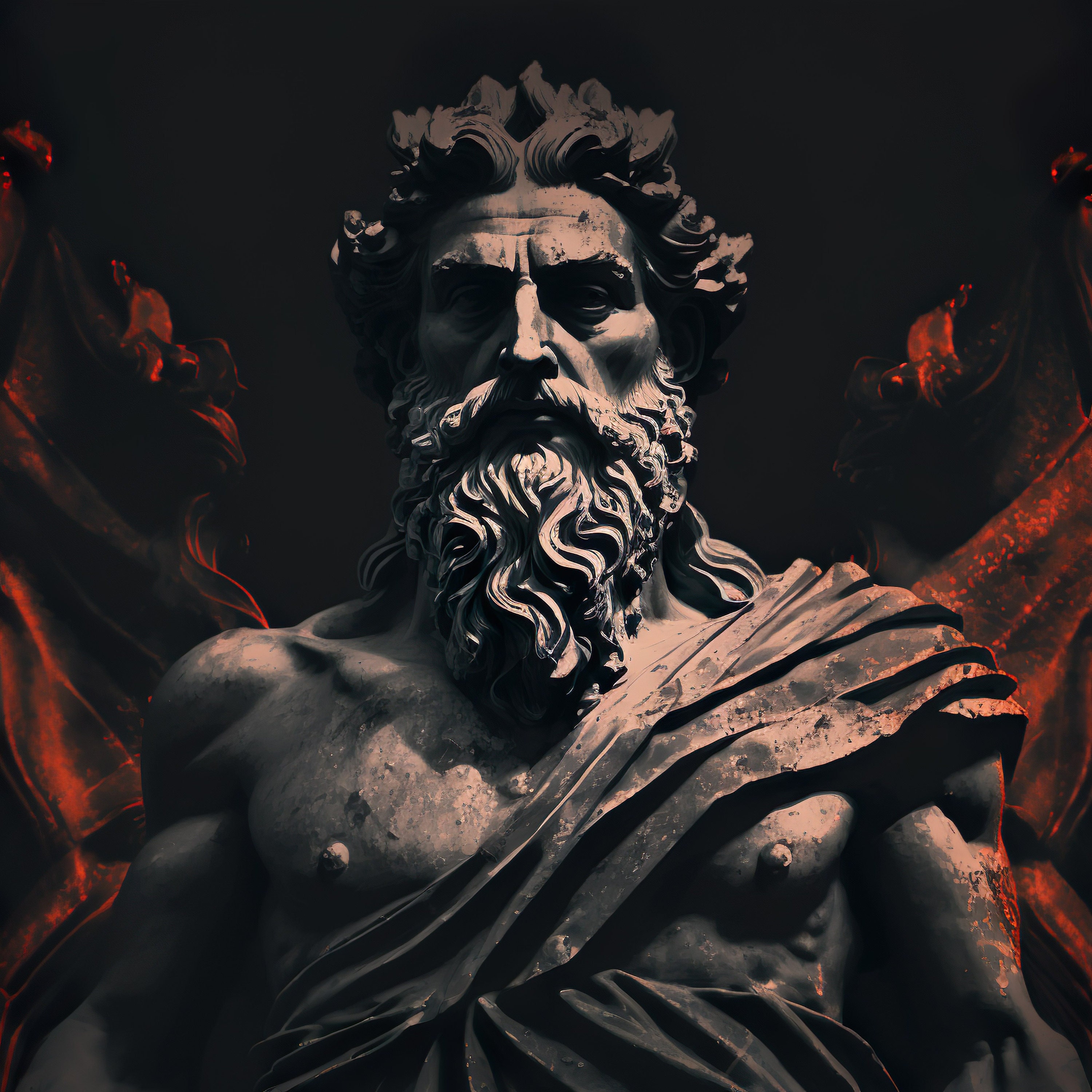 Greek God Hades Art 4k, 3 Files, One