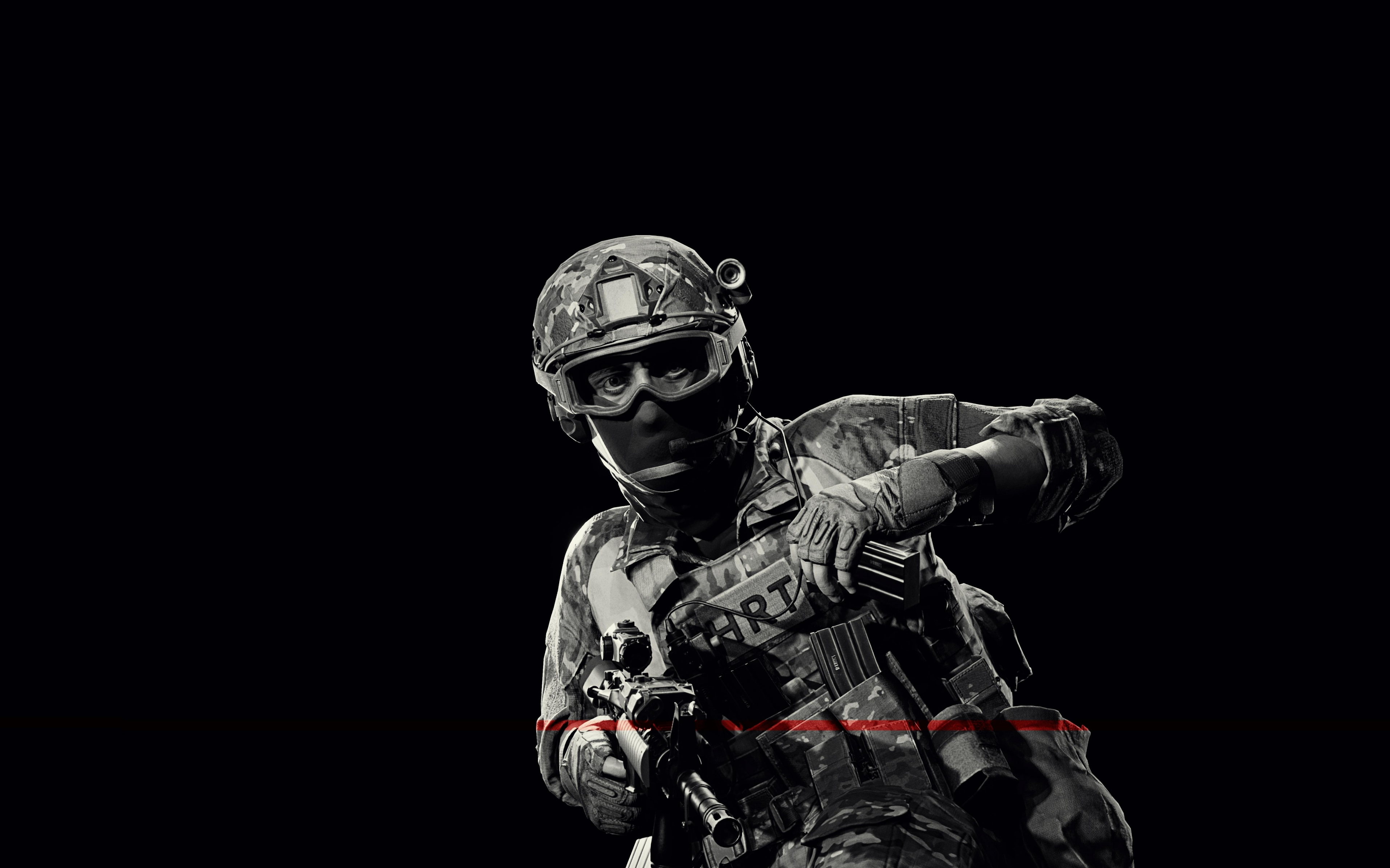 wallpaper 3840x2400 soldier, ready