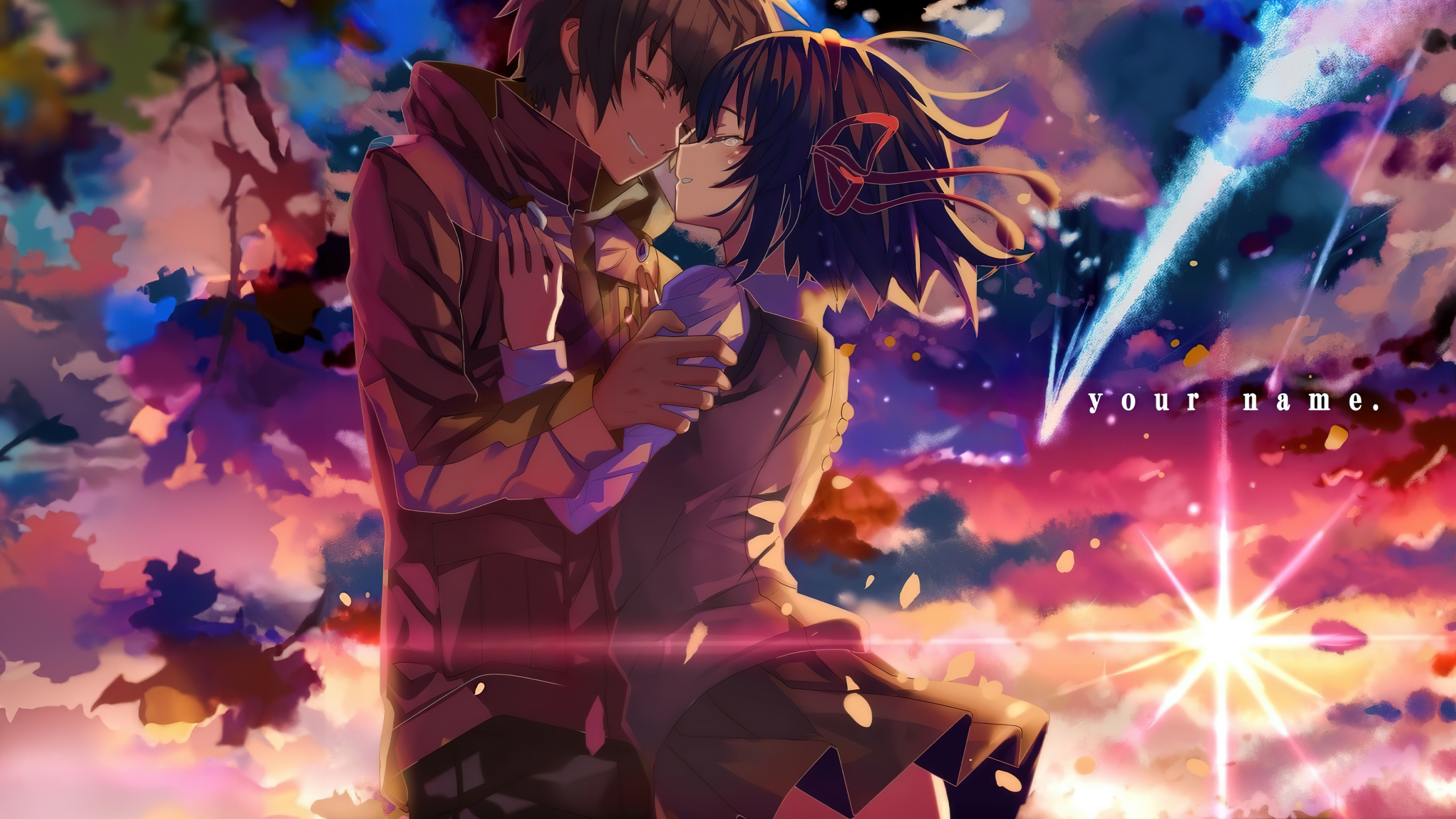Your Name Wallpaper 4K, Anime couple