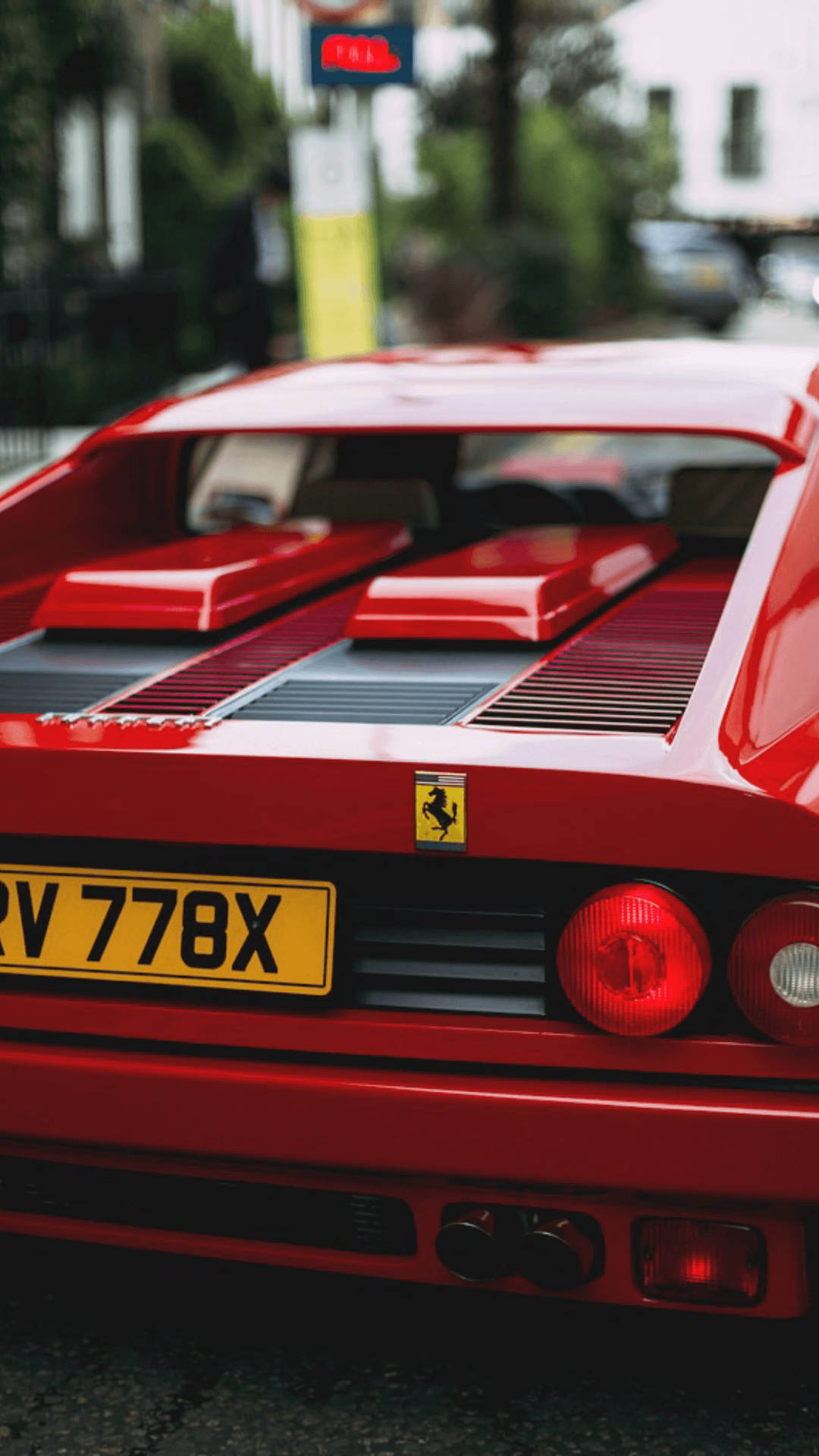 Red Supercar Ferrari Phone Wallpaper