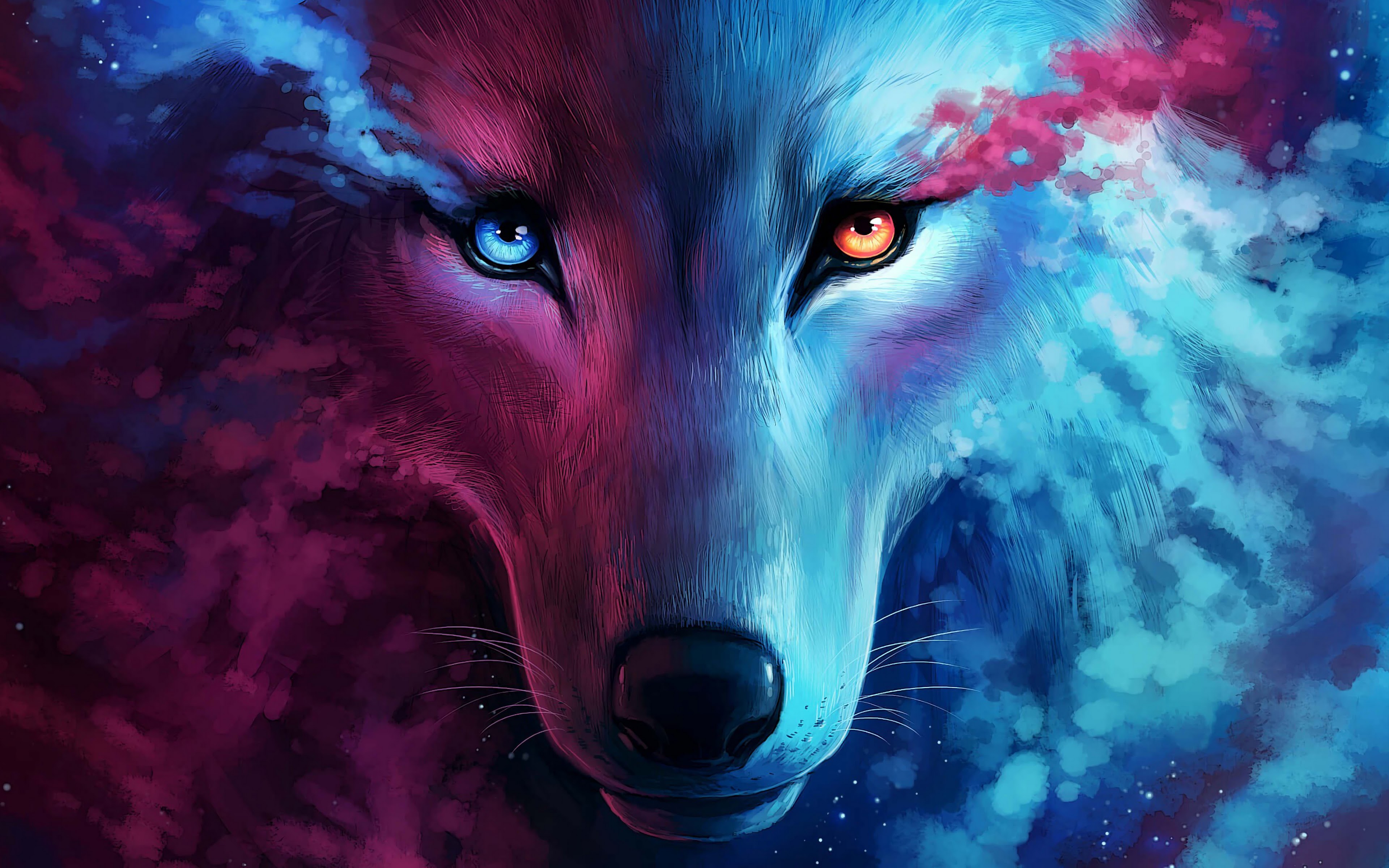 Wolf Fantasy Art 4K Wallpaper