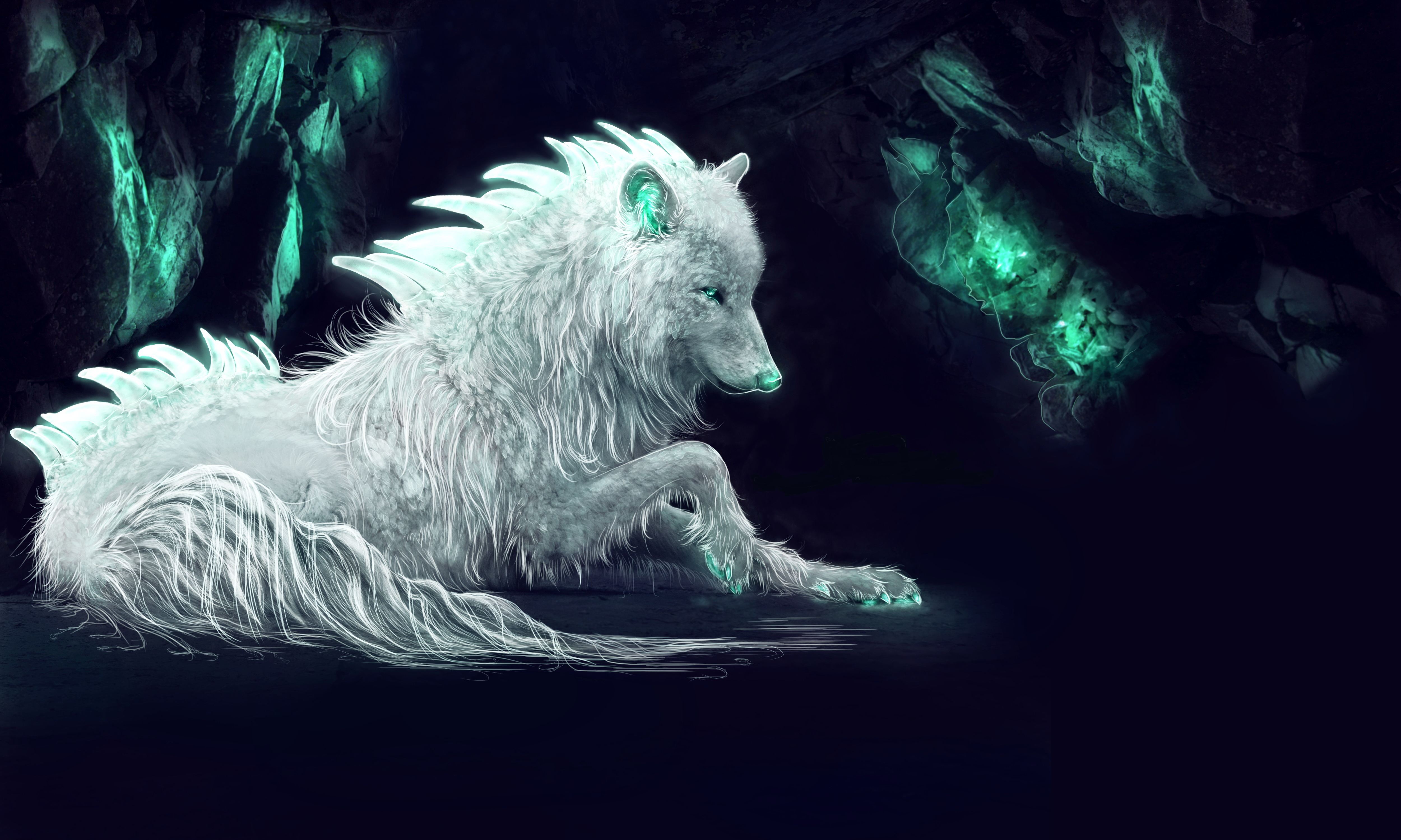 White Wolf Fan Art Wallpaper, HD Artist