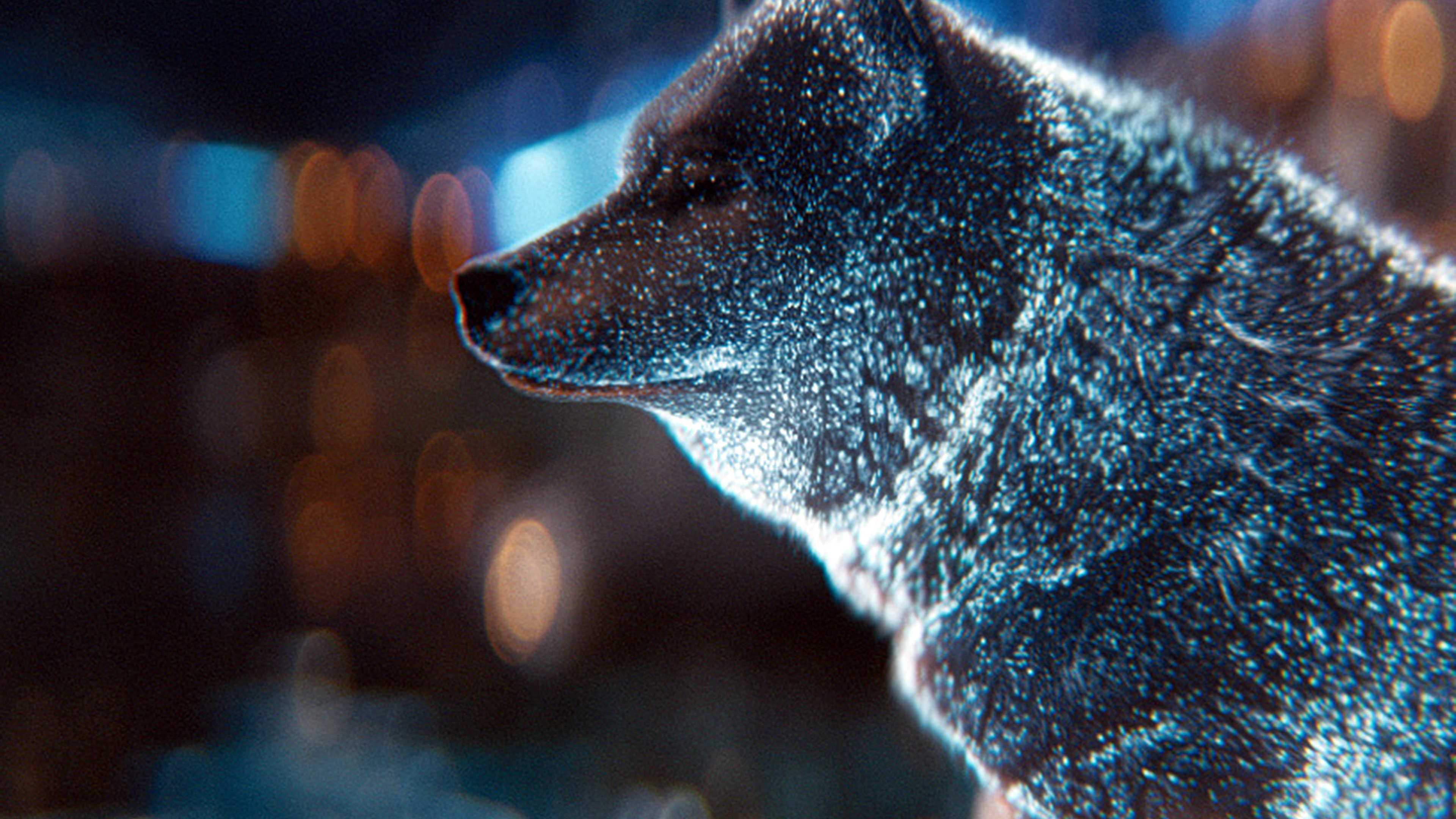 desktop, laptop. wolf digital dot art