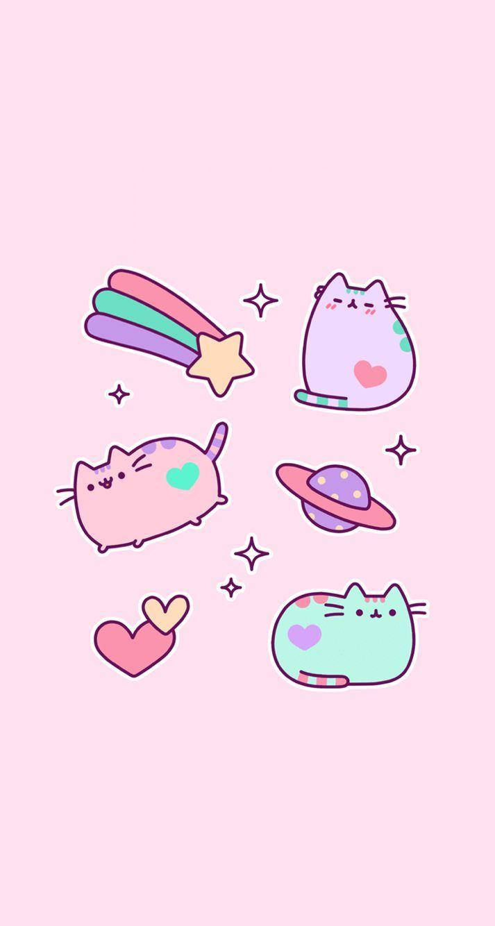 Random Kawaii Neko iPhone Art Wallpaper