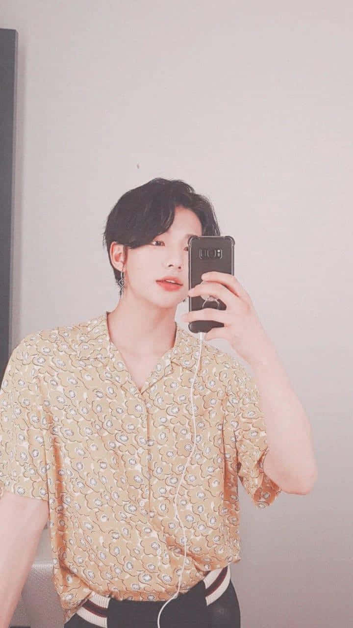 South Korean Celebrity Hyunjin Selfie