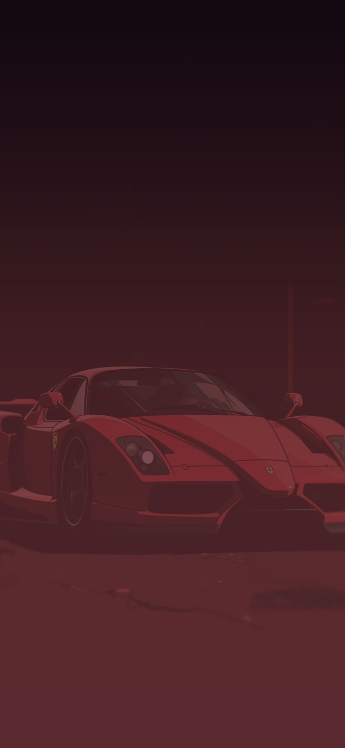 Red Ferrari Enzo Dark Wallpaper