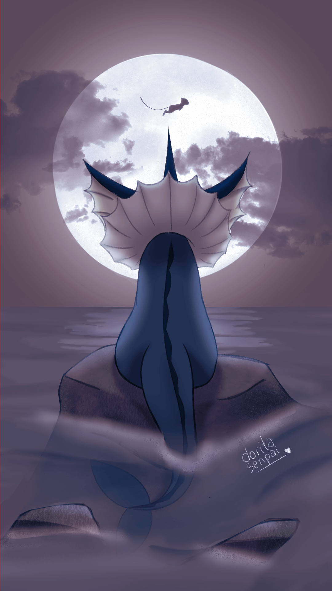 i did a Vaporeon phone wallpaper <3, r