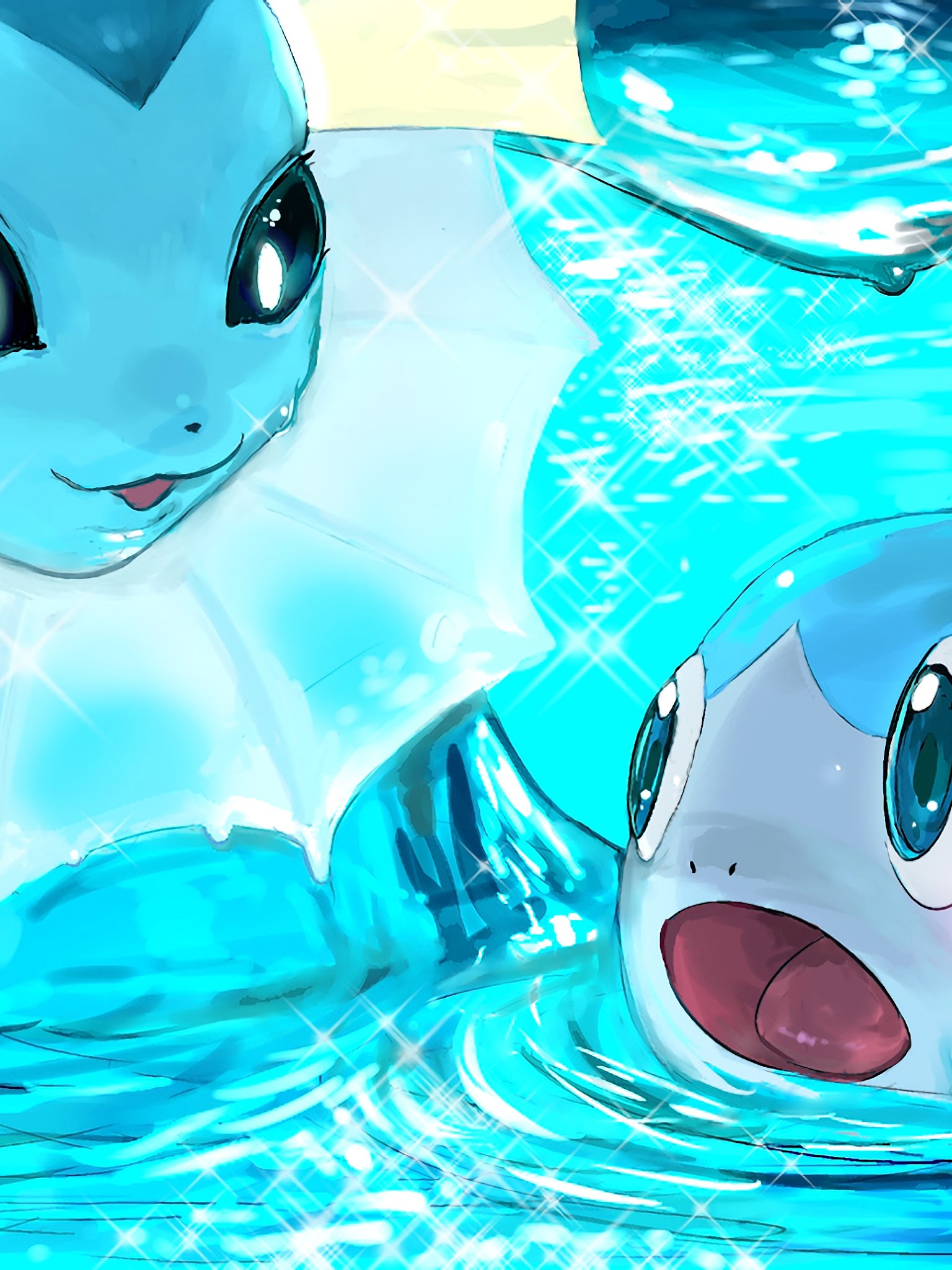 Sobble and Vaporeon Pokemon Sword