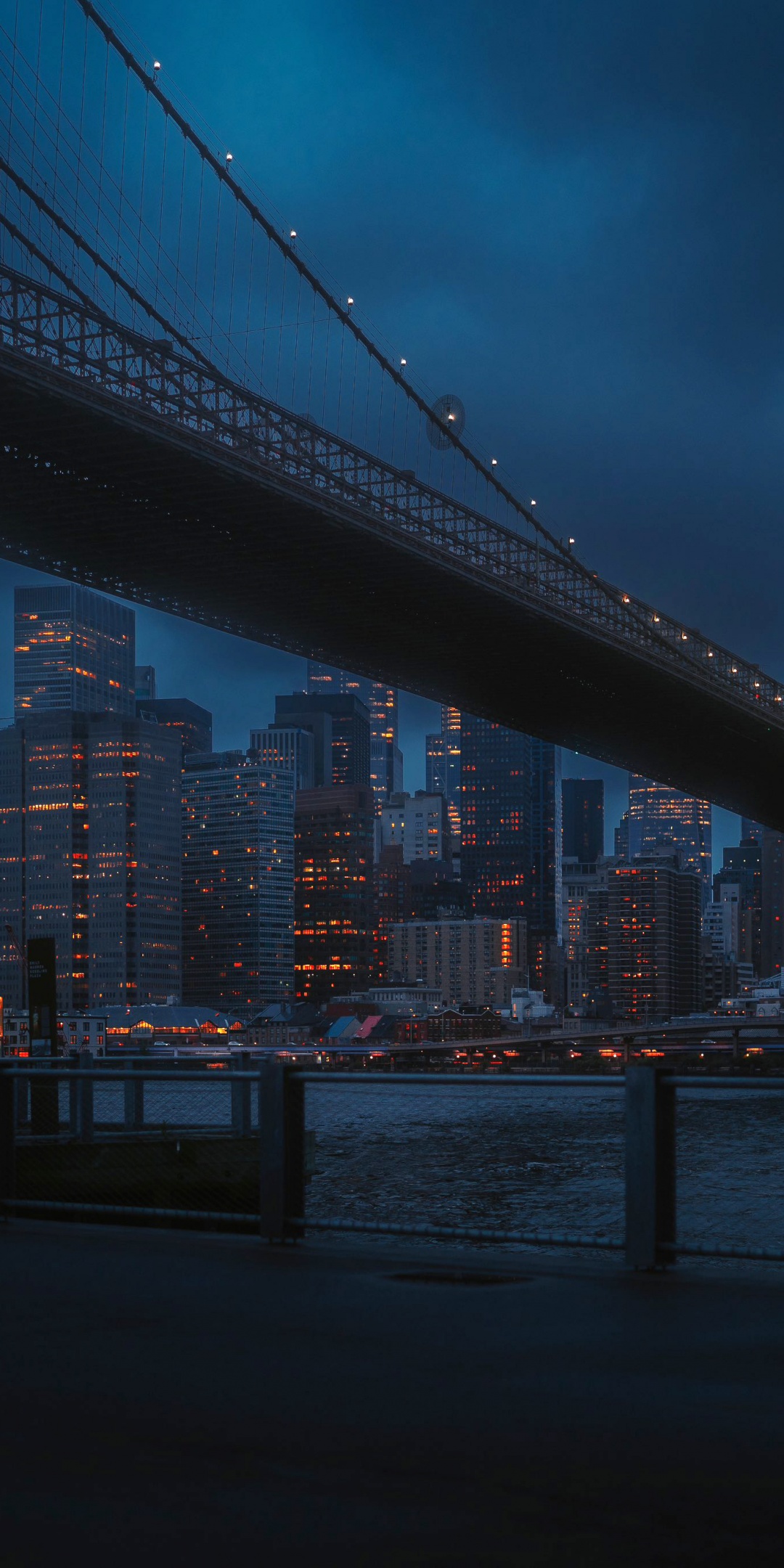 City Brooklyn Bridge at Night 4K Wallpaper