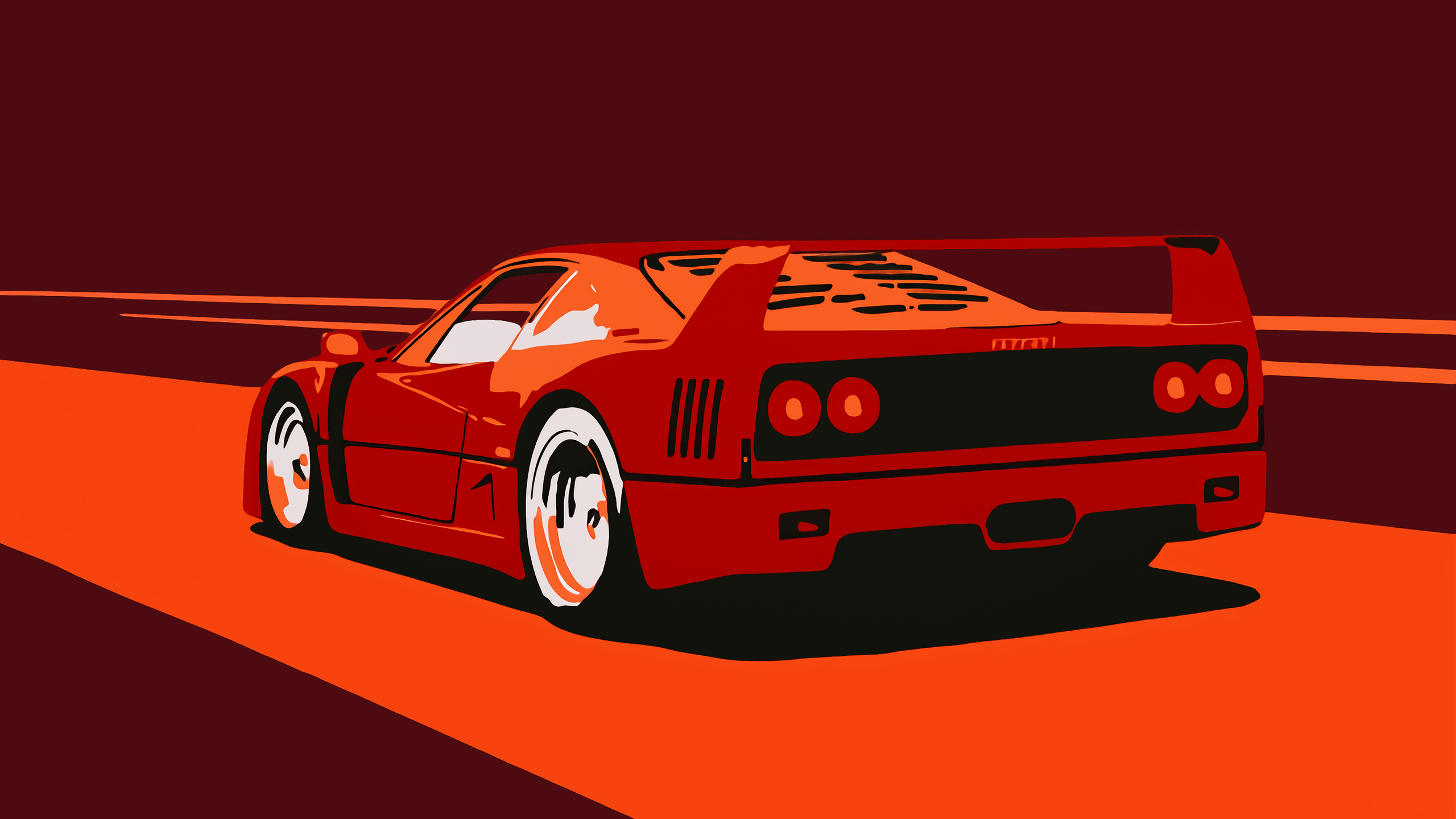 Minimalist Ferrari F40 Scuderia