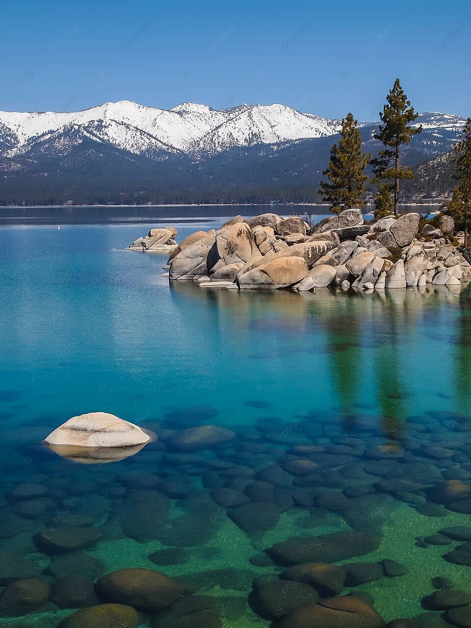 Beautiful Lake Tahoe Usa Spring Autumn