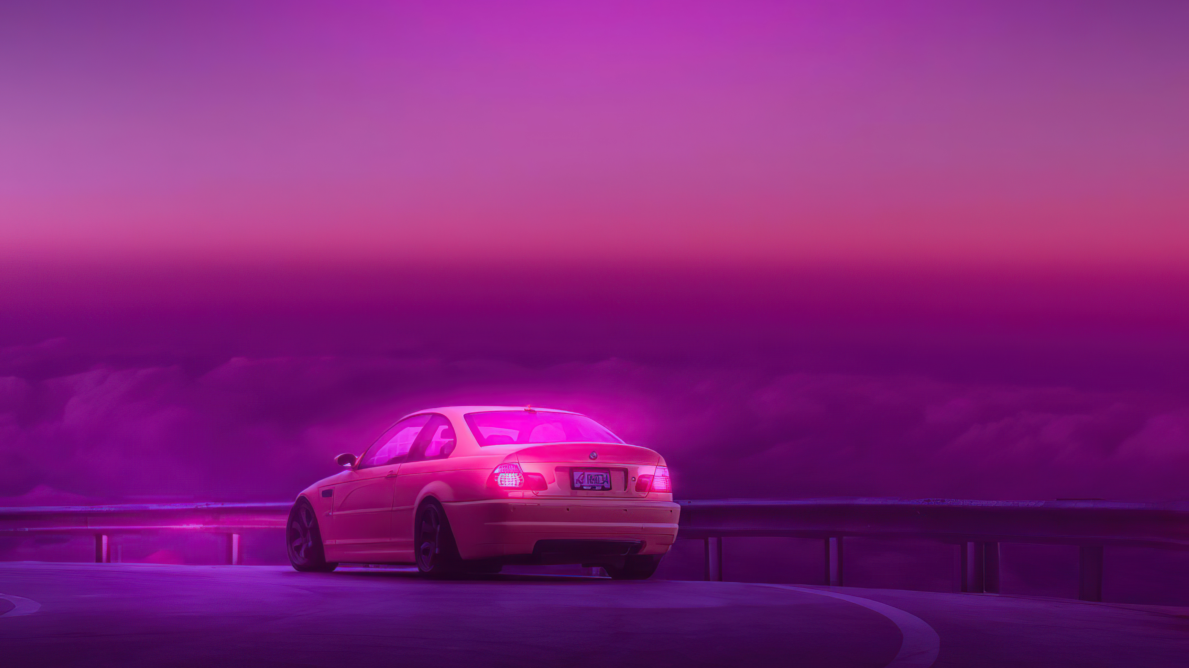 Bmw Outrun Synthwave Wallpaper, HD