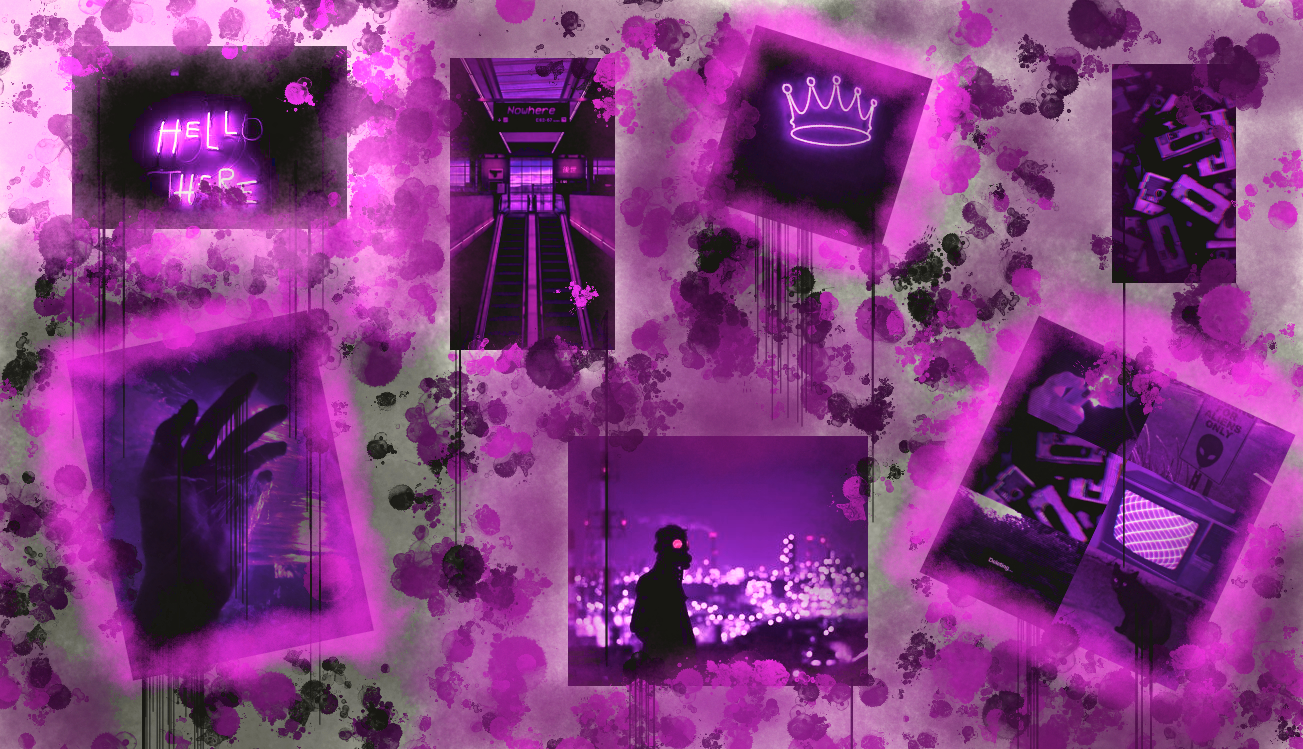 purple aesthetic grunge art