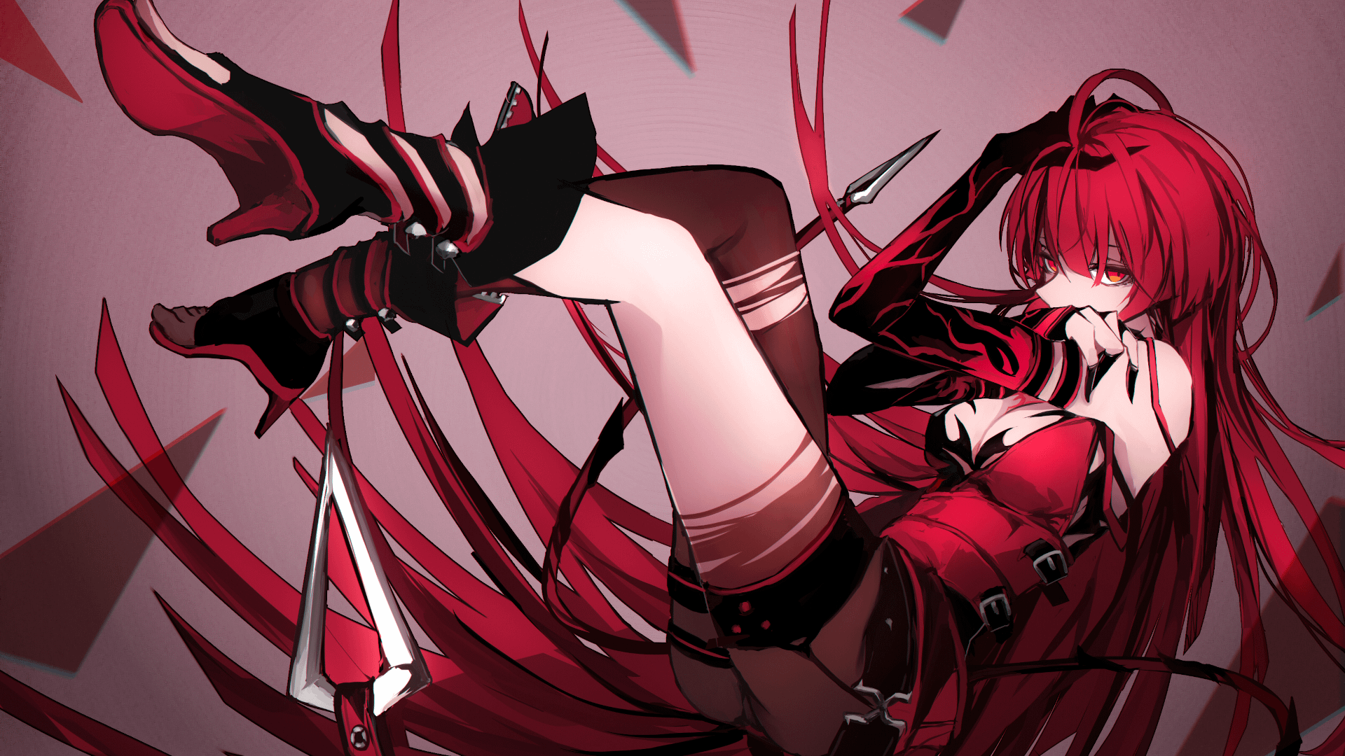 Bloody Queen Elesis Anime Girl Red