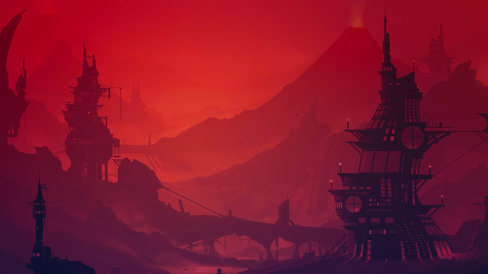 Red River Illustration Art Anime