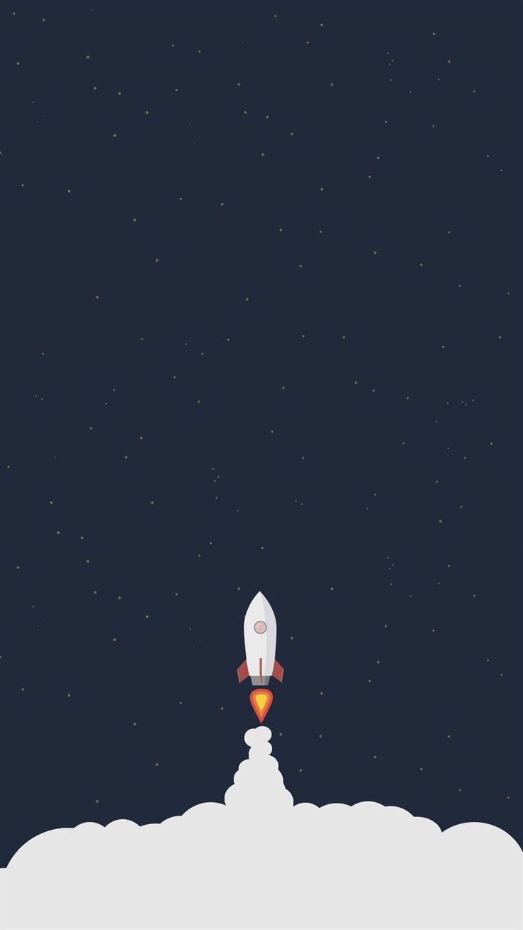 Rocket Liftoff Illustration #simple