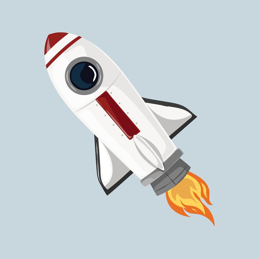 Space Rocket Cartoon Image Free Photo