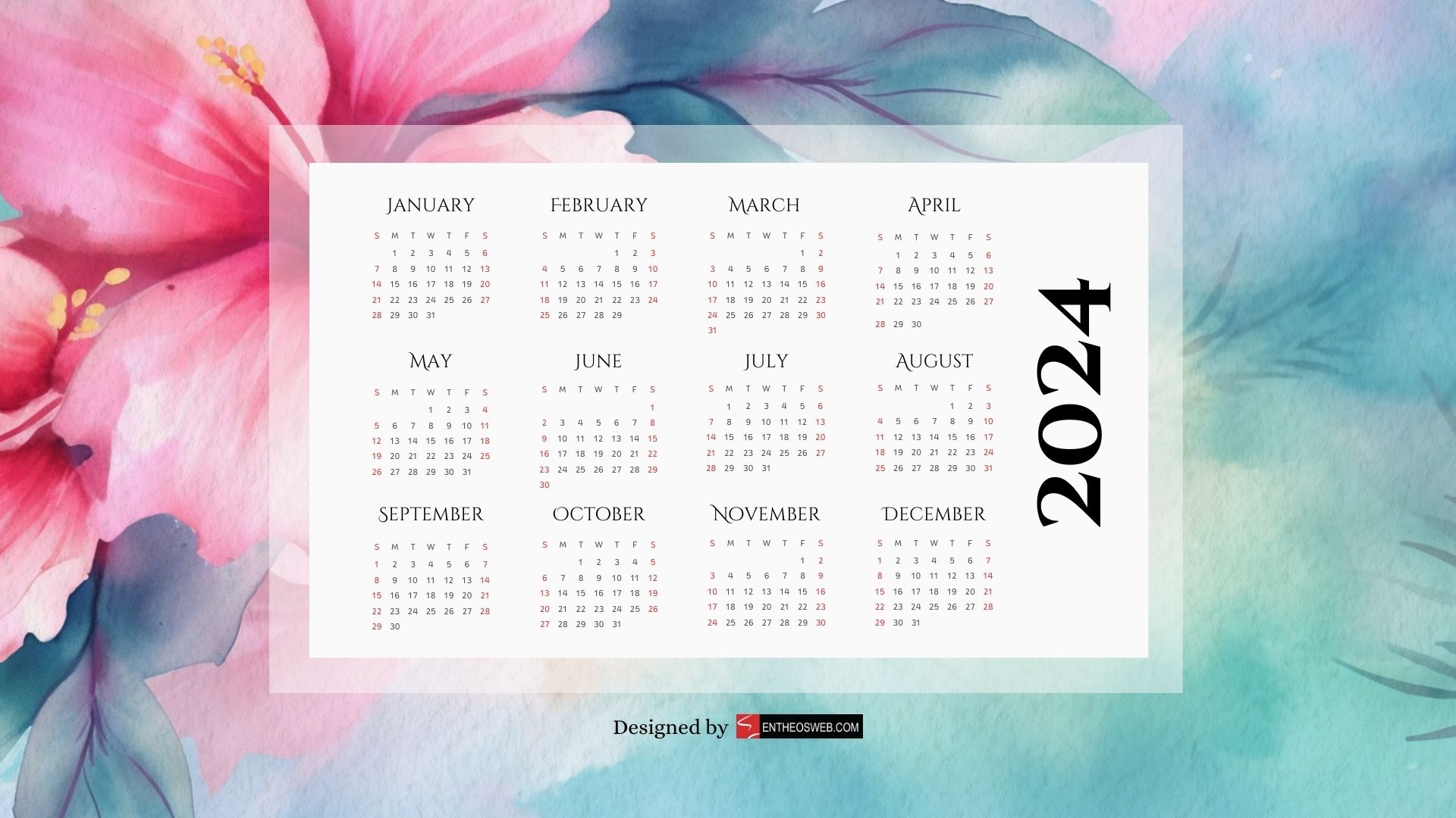 2024 Calendar Desktop Wallpaper