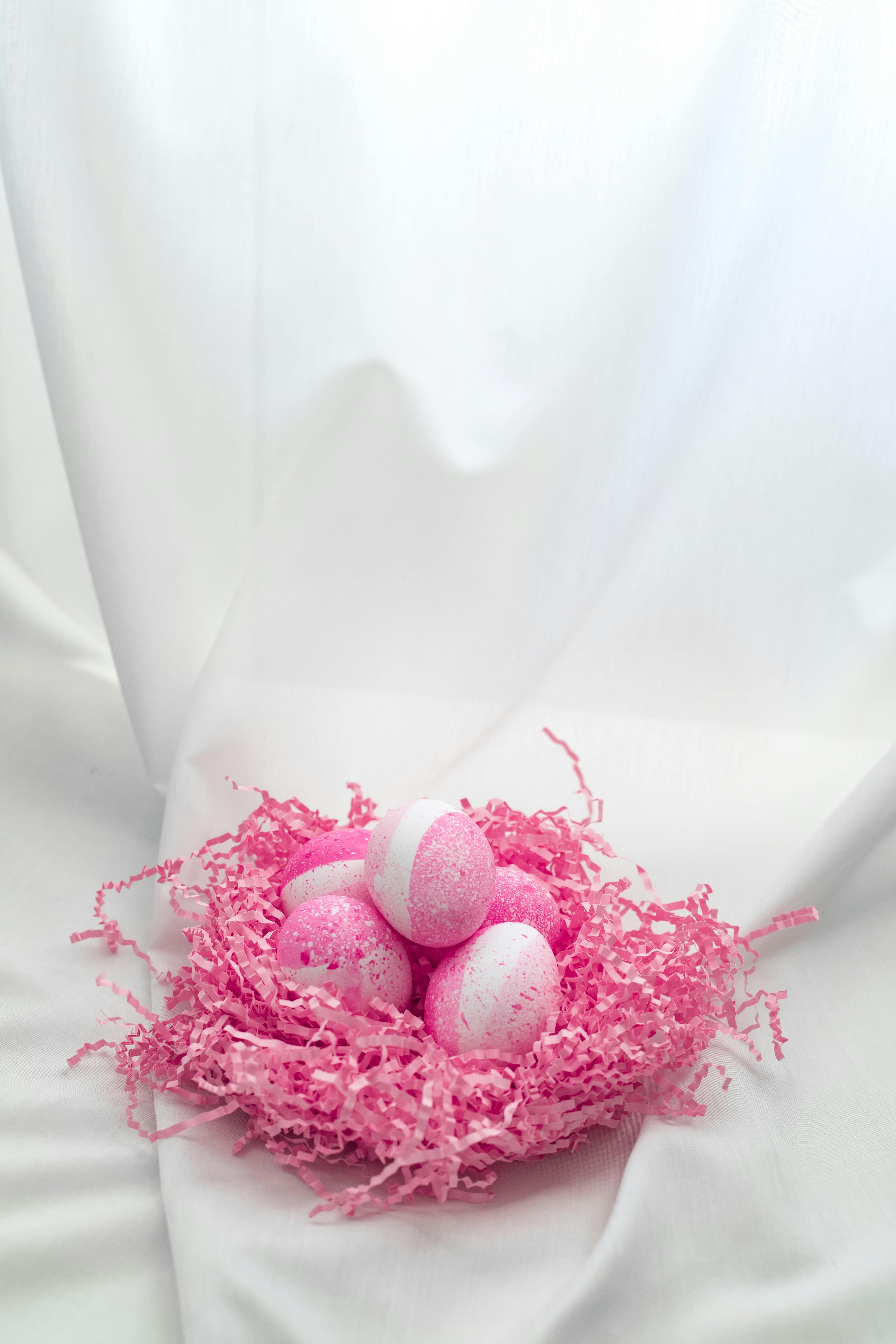 Easter Bunny And Eggs With Pink