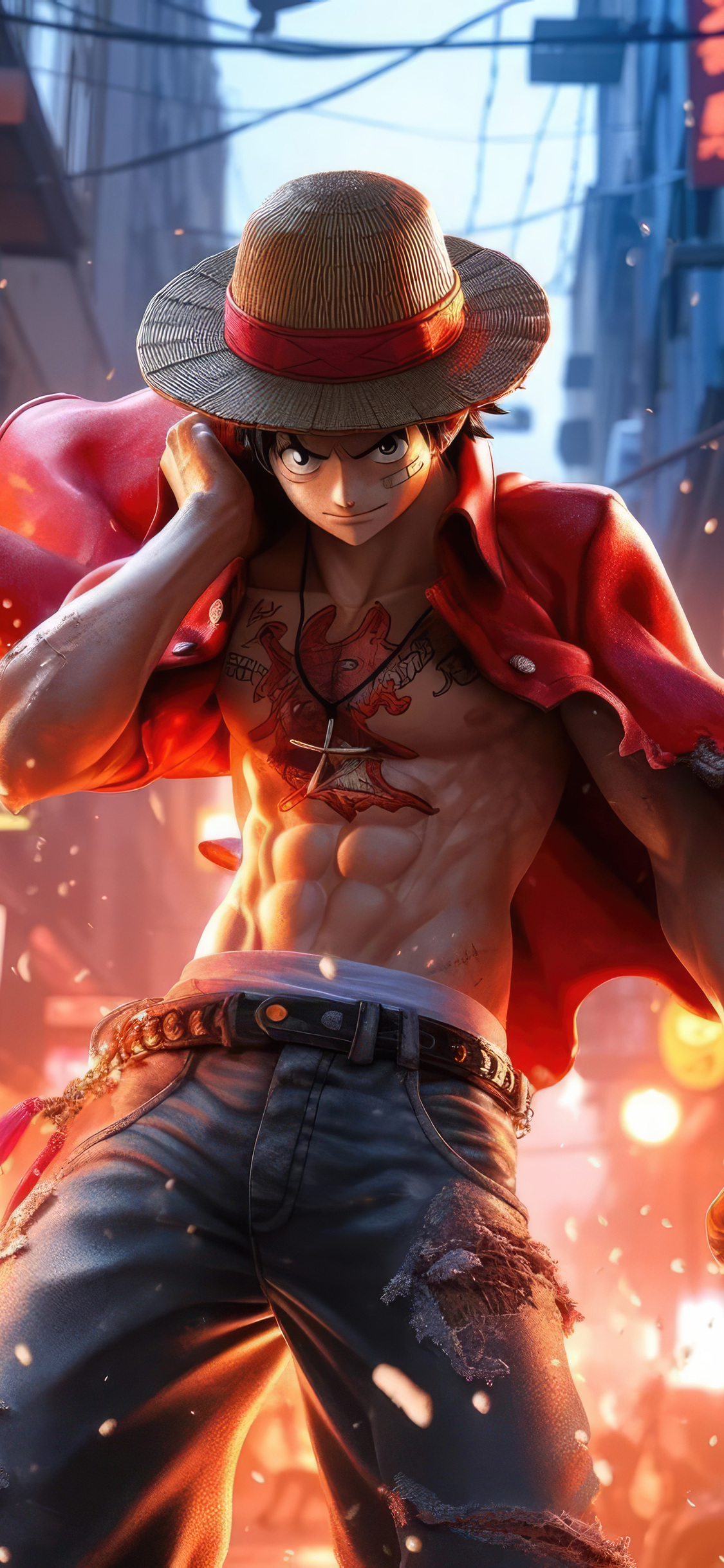 One Piece Monkey D Luffy 4k iPhone XS