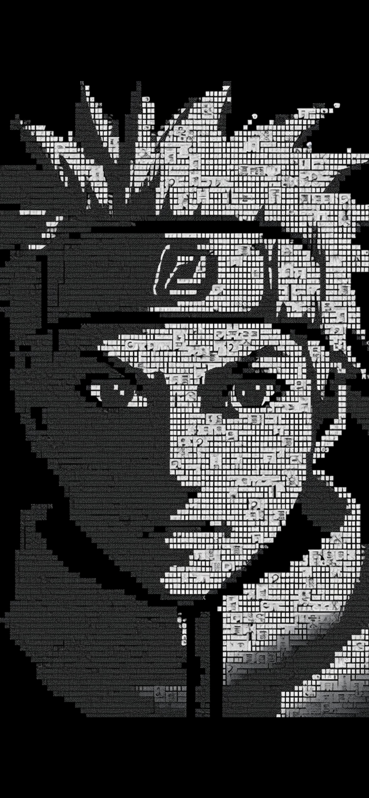 Naruto ASCII Black Wallpaper