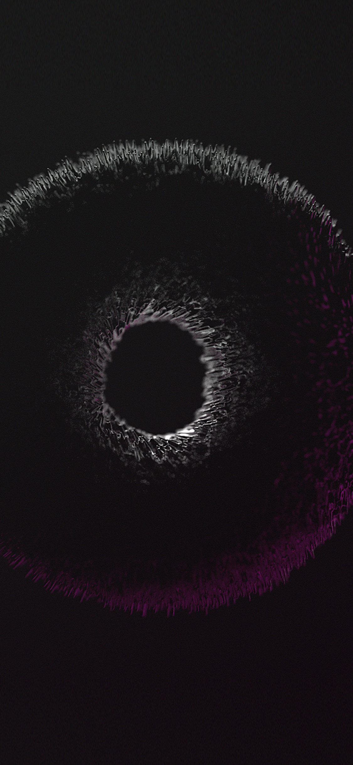 Donut Dark Texture Art Pink Wallpaper