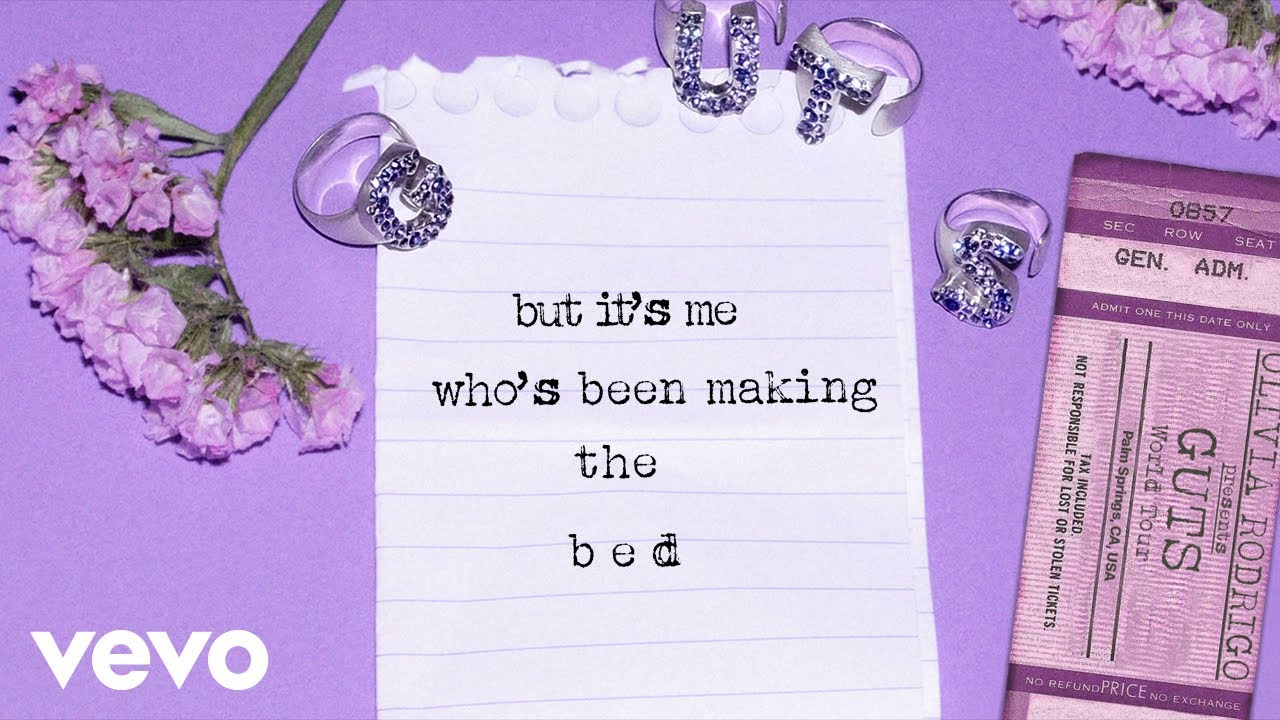 Olivia Rodrigo the bed (Official Lyric Video)