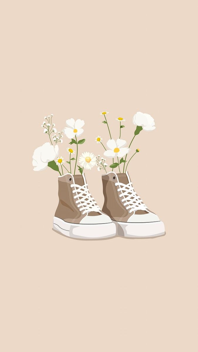 Cartoon sneaker iPhone wallpaper