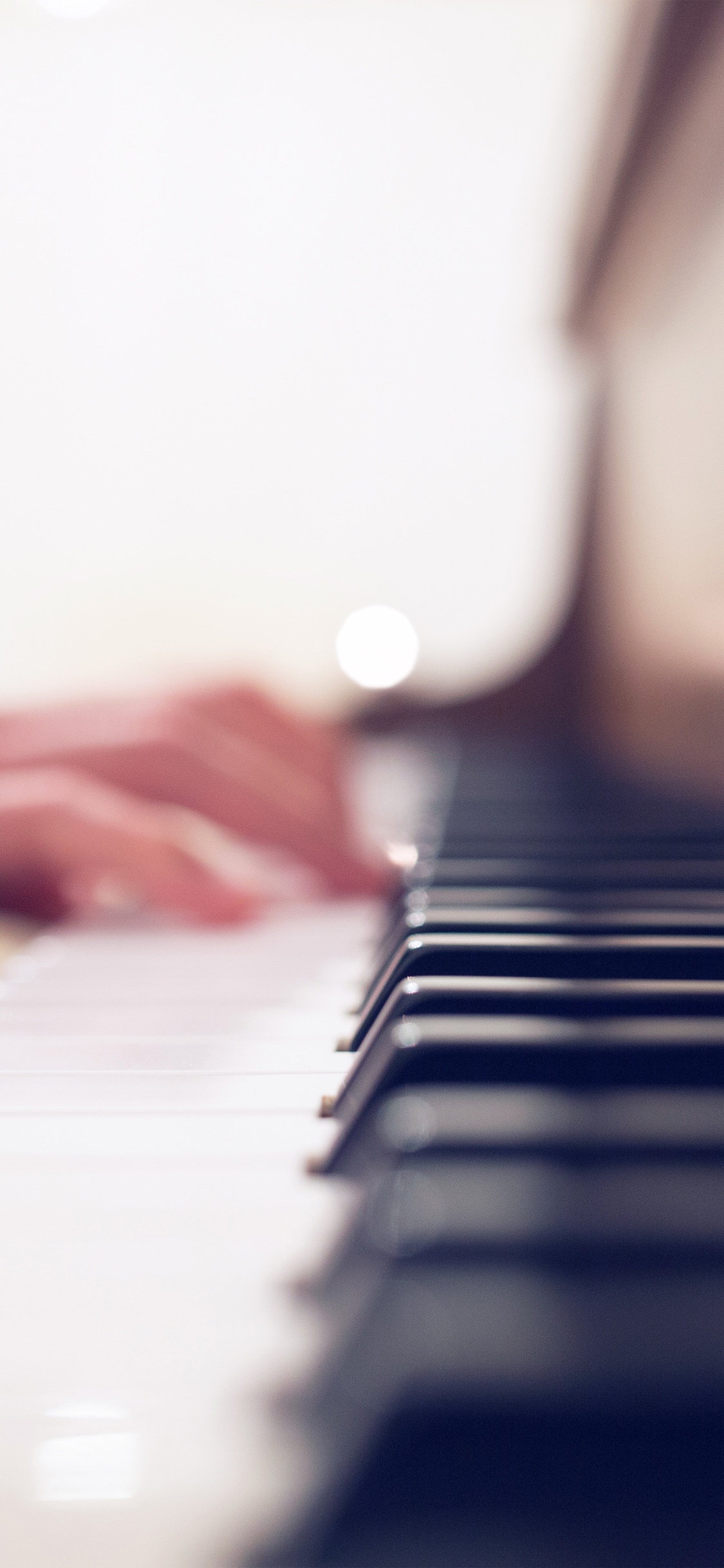 Bokeh Piano Hand Life Blue Wallpaper