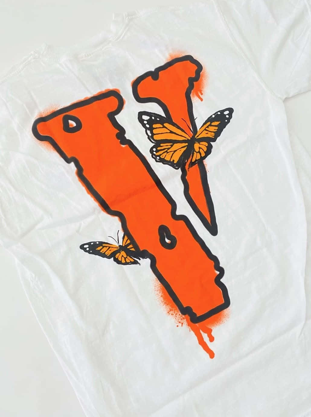 Download Vlone iPhone Butterfly White T