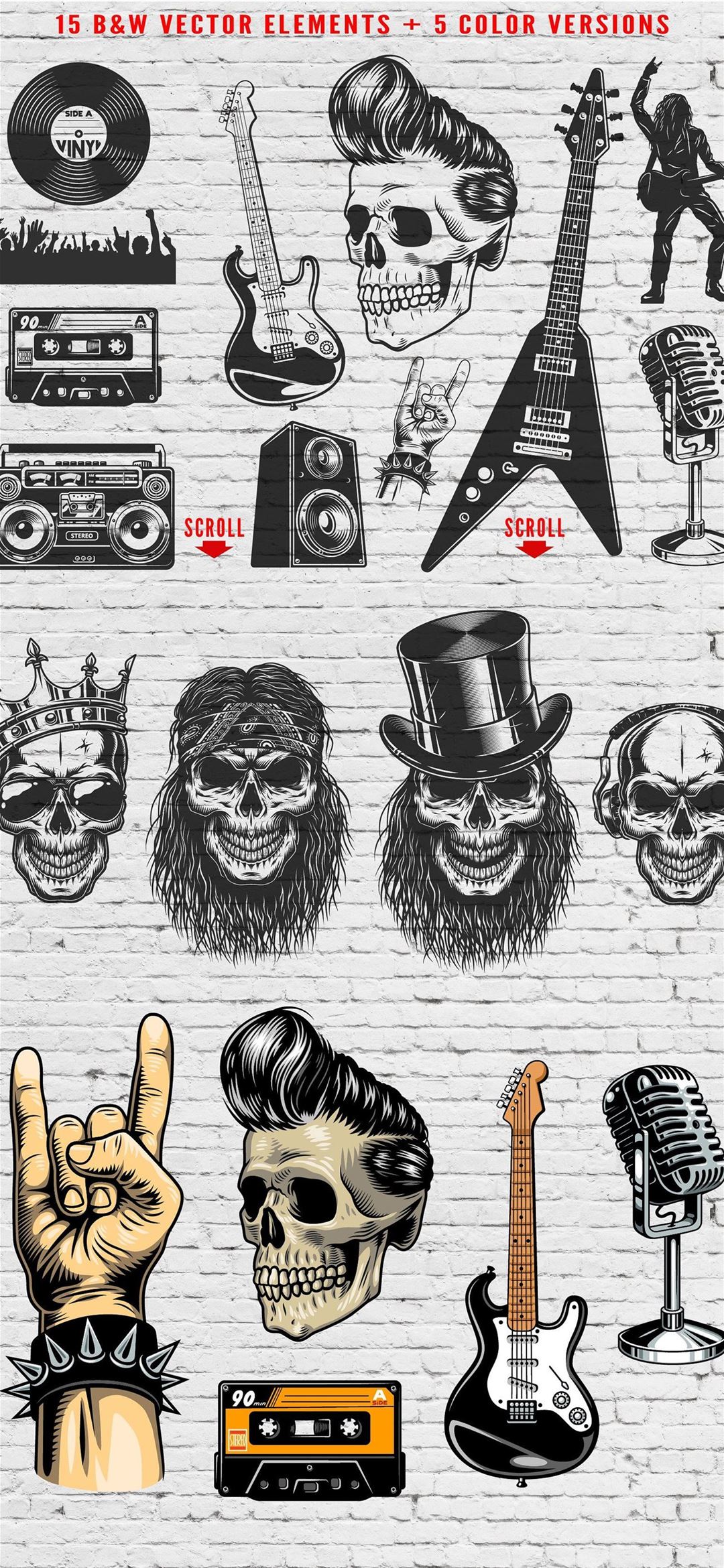 Rock and Roll bundle iPhone Wallpaper