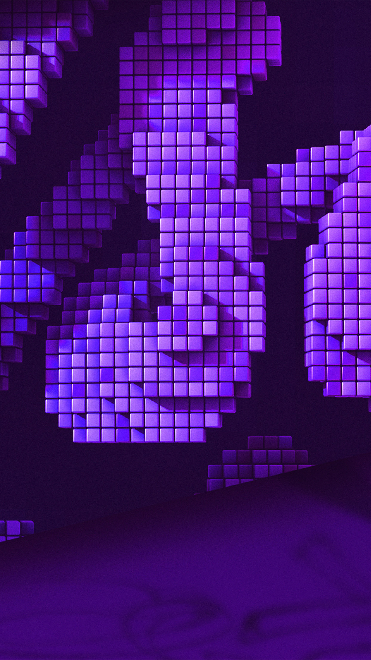 Digital Pixel Art Purple Pattern