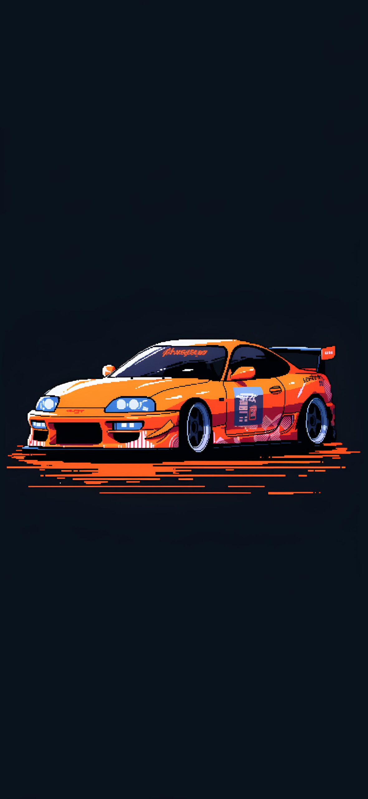 Toyota Supra Pixel Art Wallpaper