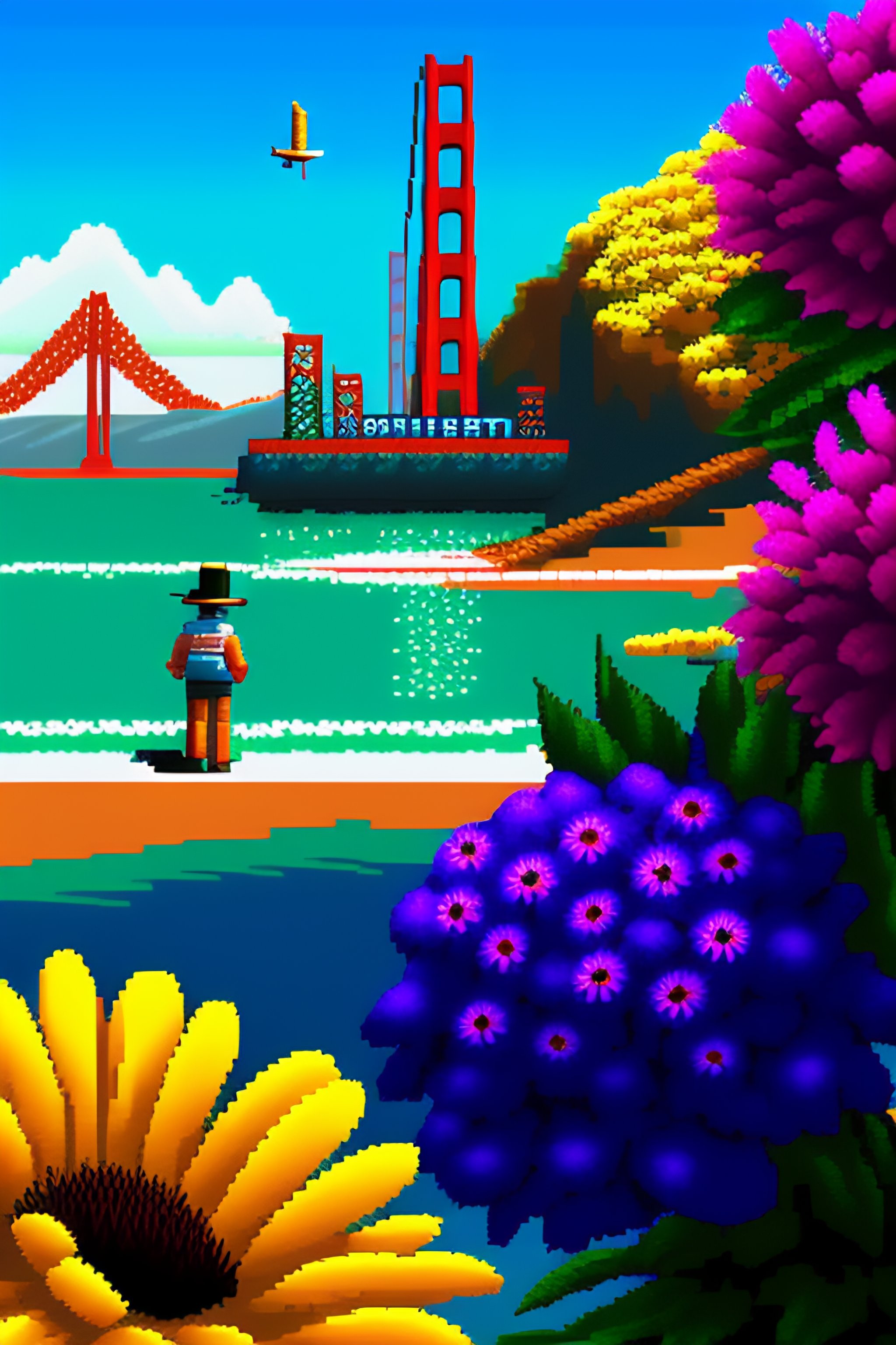 Pixel art san francisco
