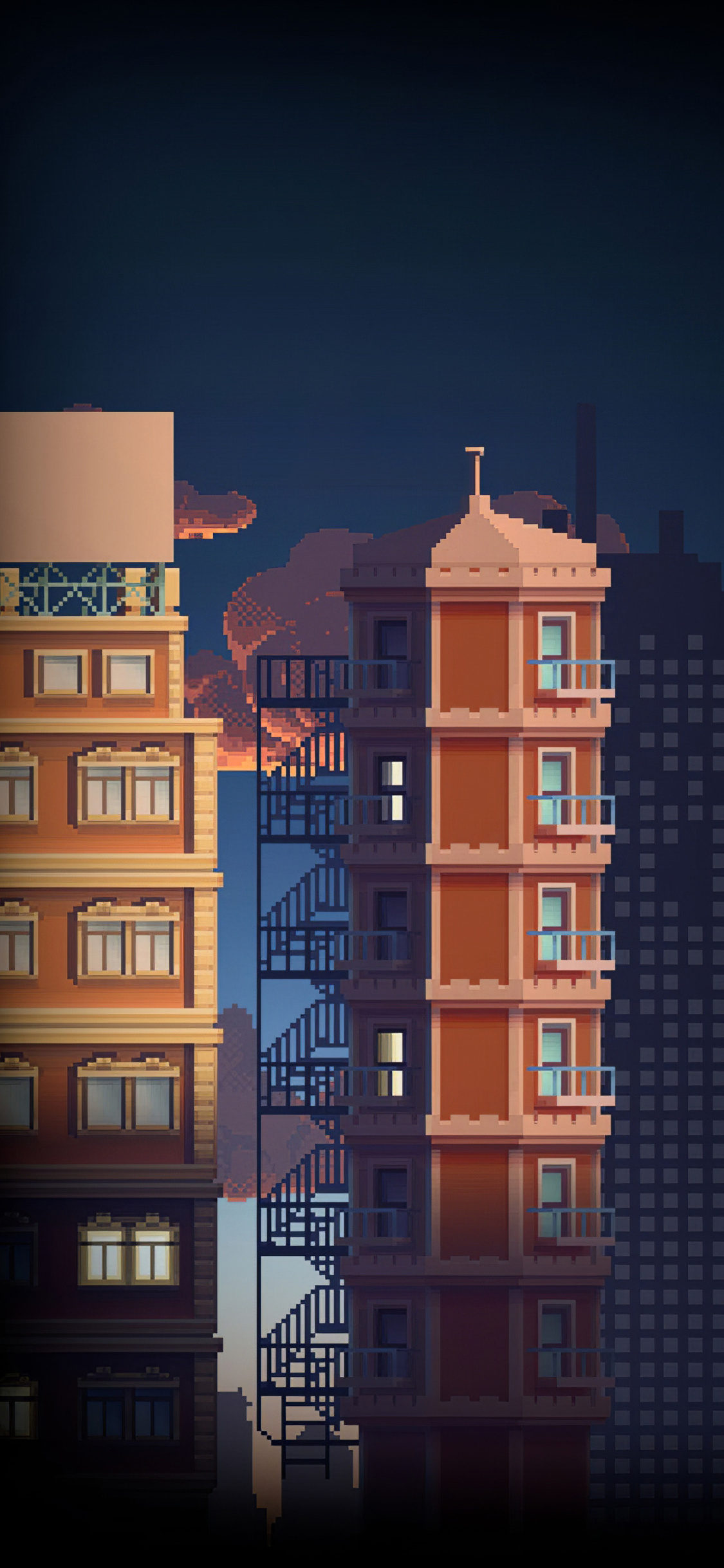 City Buildings Pixel Art 4k