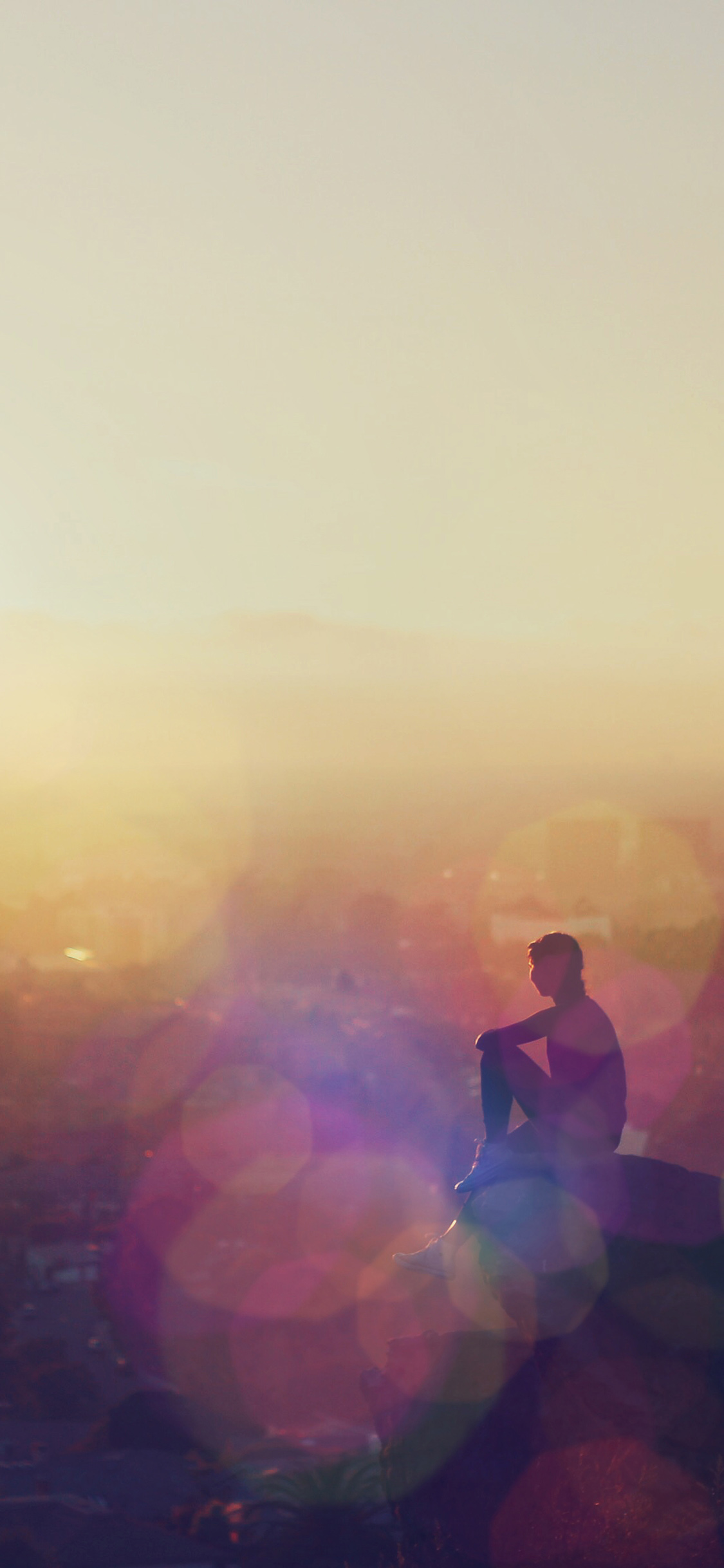 Morning Mountain Girl Alone After